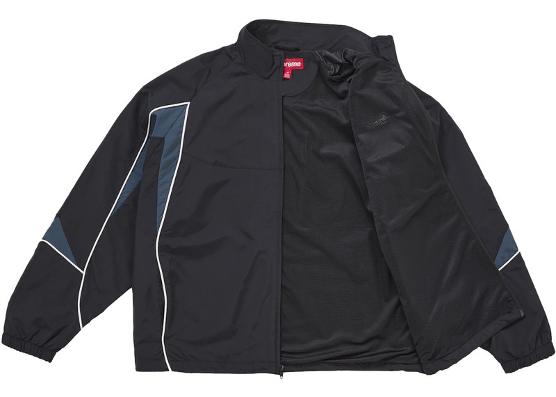 Supreme Supreme Contrast Piping Track Jacket Black outlook