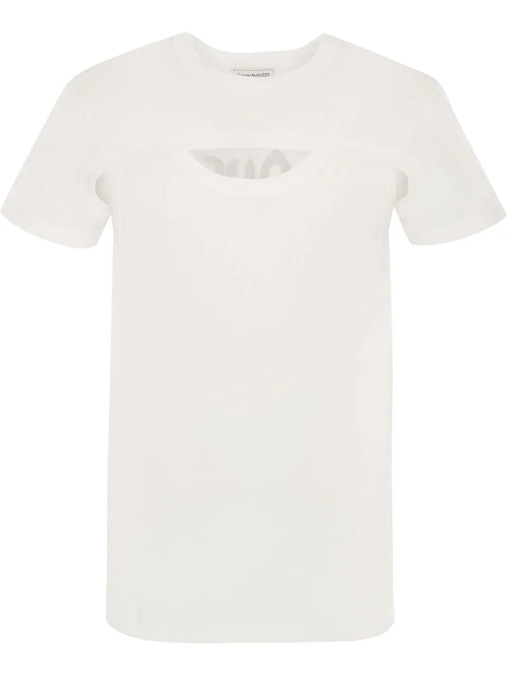 cut-out logo-print T-shirt - 1