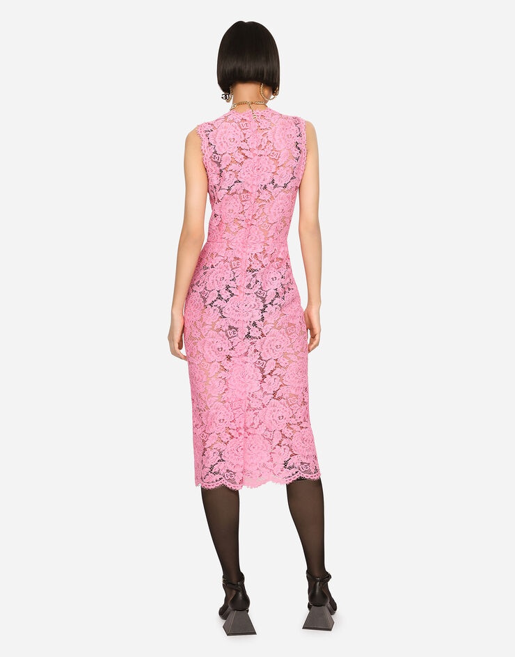 Branded stretch lace calf-length dress - 6