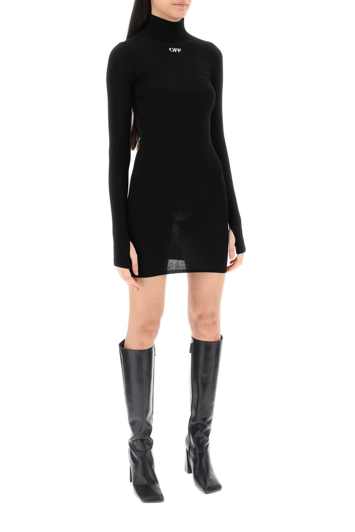 Knitted mini dress with OFF logo Off-white - 3