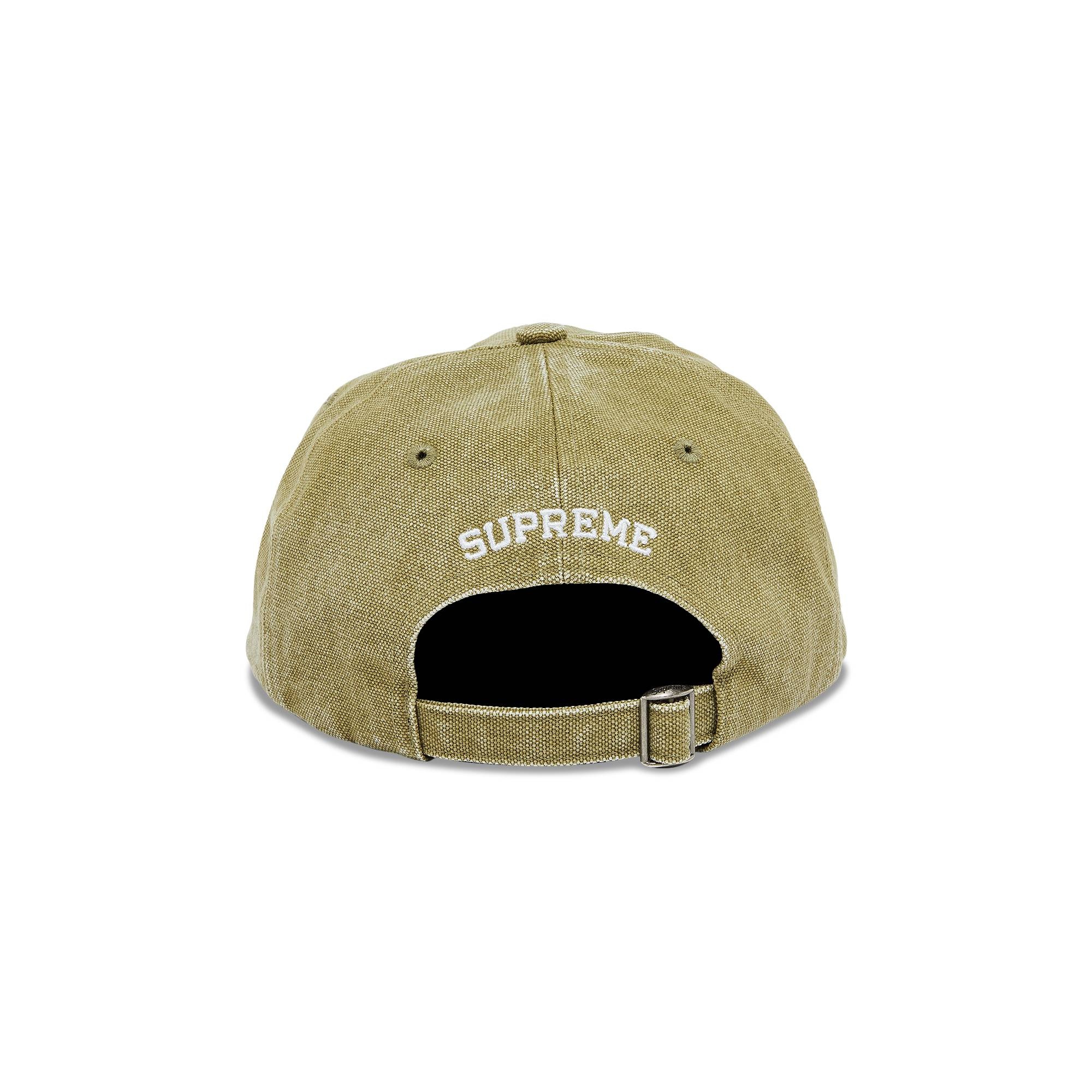 Supreme Pigment Canvas S Logo 6-Panel 'Olive' - 4