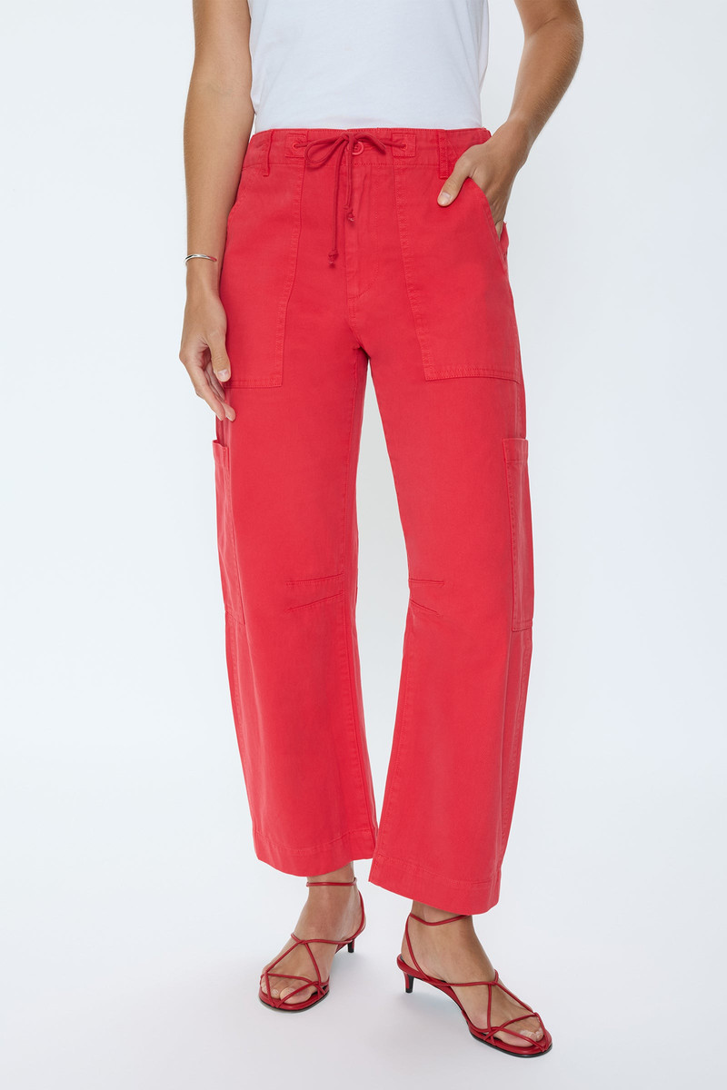 PISTOLA SABRINA CURVED UTILITY PANT - MARASCHINO outlook