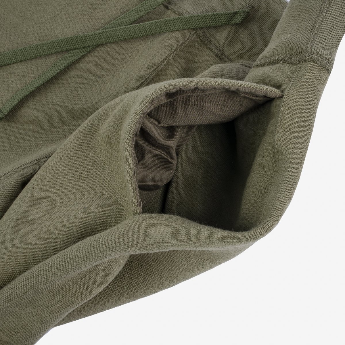 IHSW-70-OLV 14oz Ultra Heavyweight Loopwheel Cotton Sweat Pants - Olive - 9
