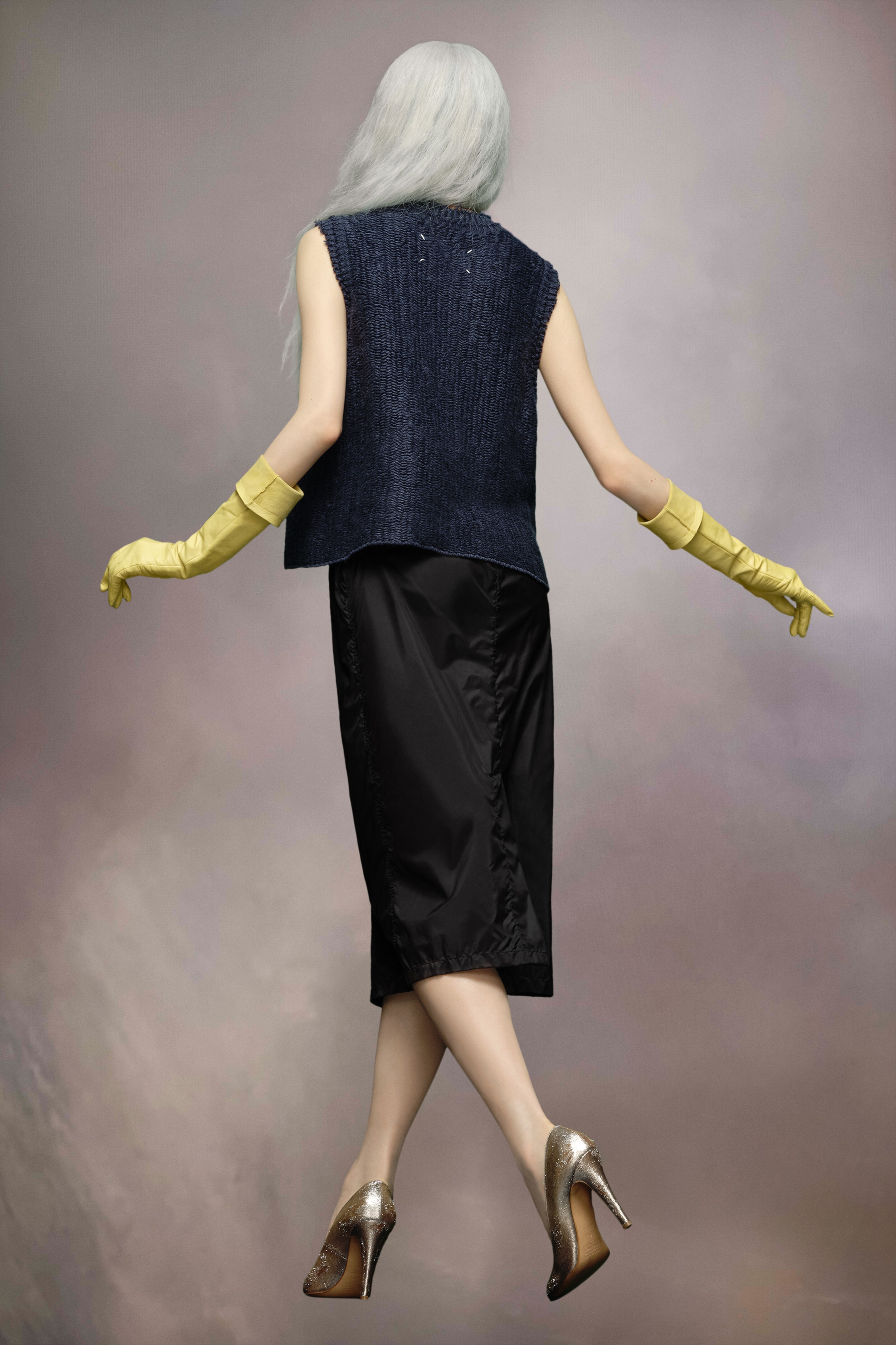 Raw woven knit sleeveless top - 4