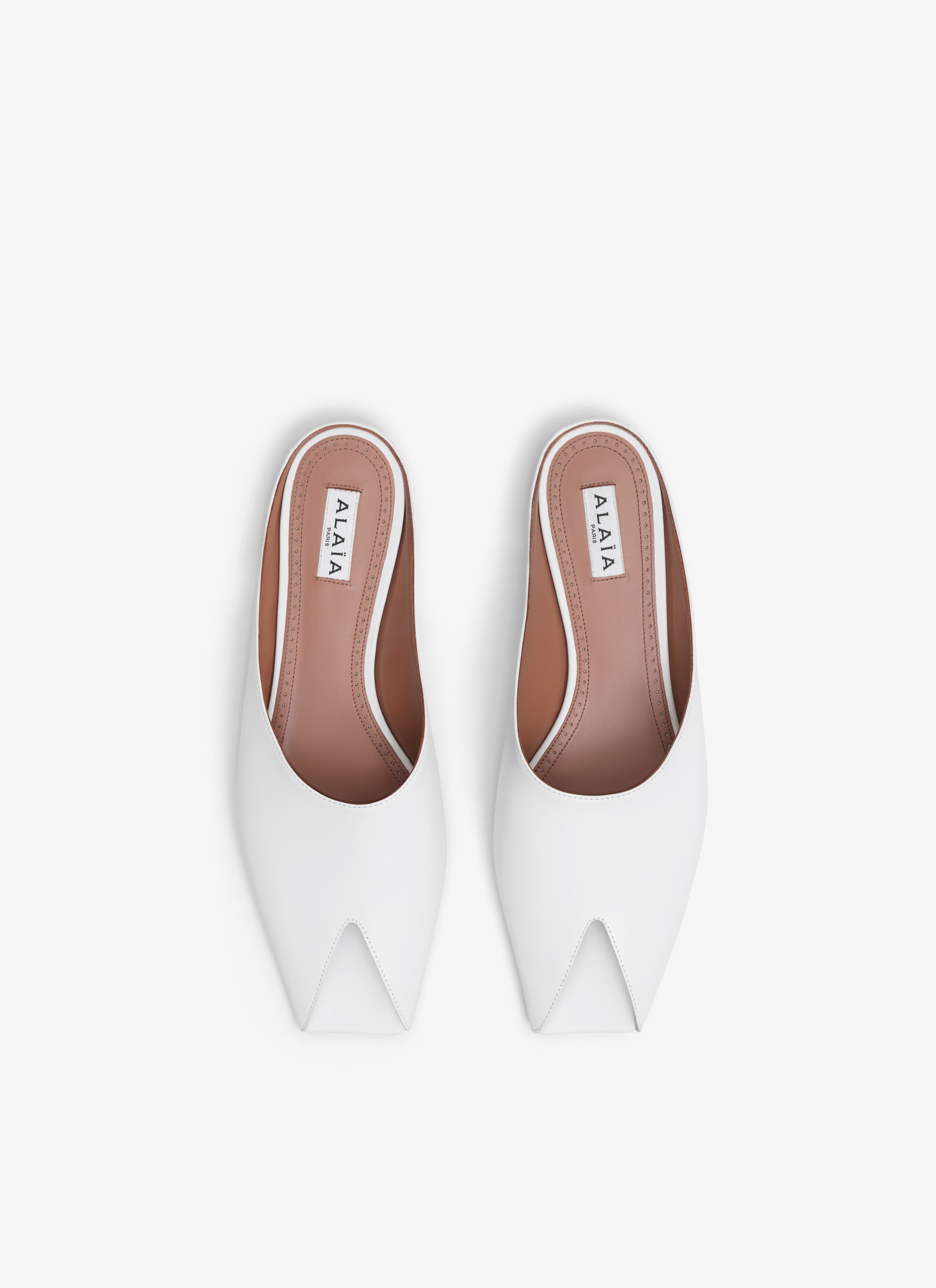 SPIKE FLAT MULES IN CALFSKIN - 3