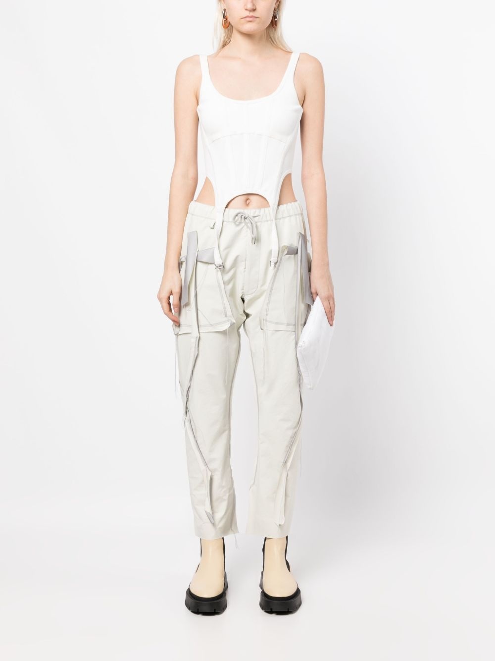 panelled nylon trousers - 2