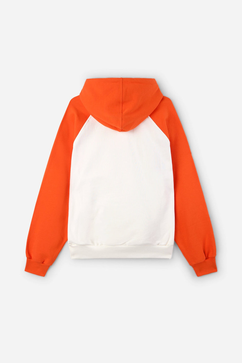 BICOLOR HOODIE / dust & red 3
