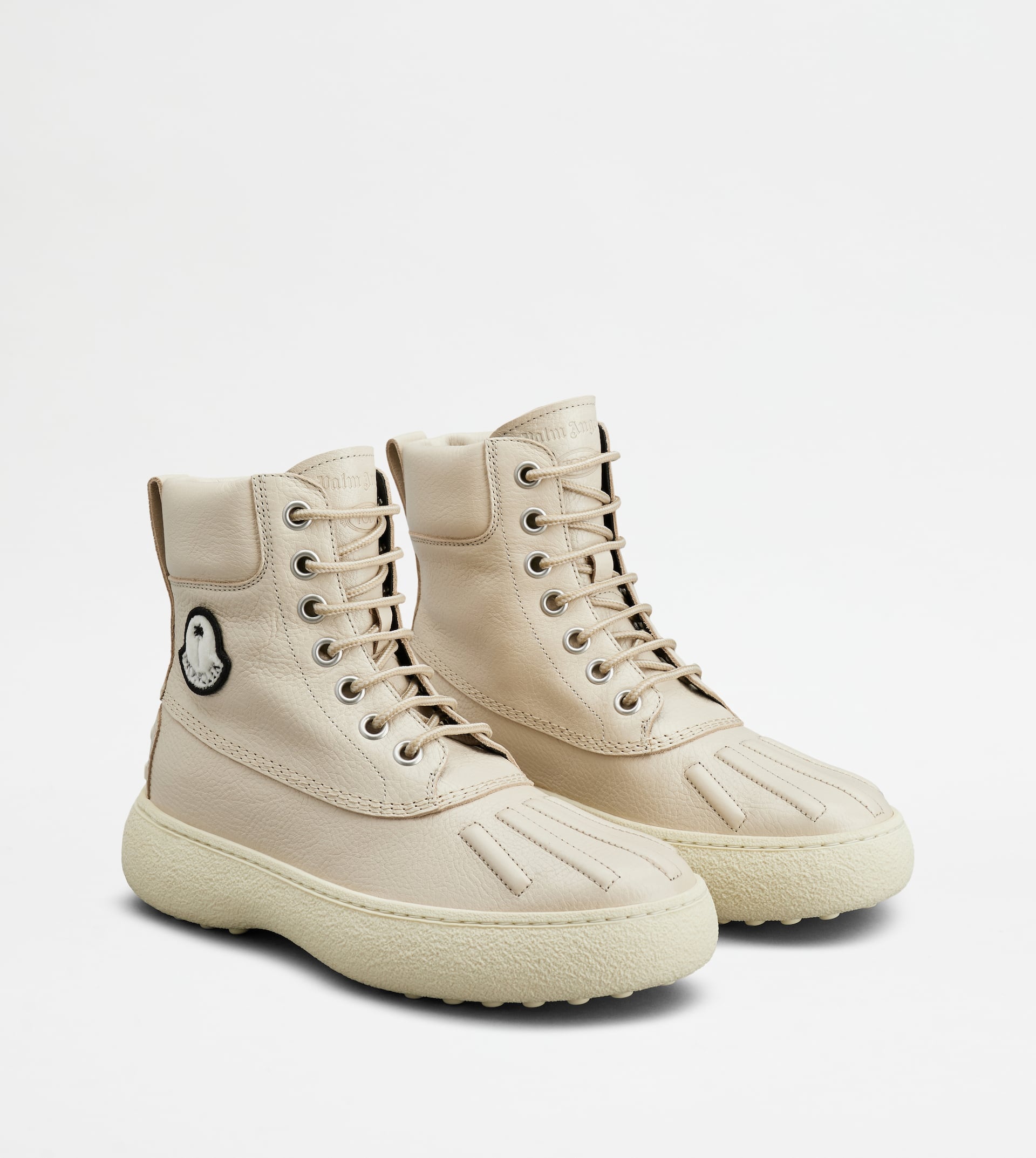 TOD'S W. G. BOOTS TOD'S X 8 MONCLER PALM ANGELS IN LEATHER - WHITE - 3