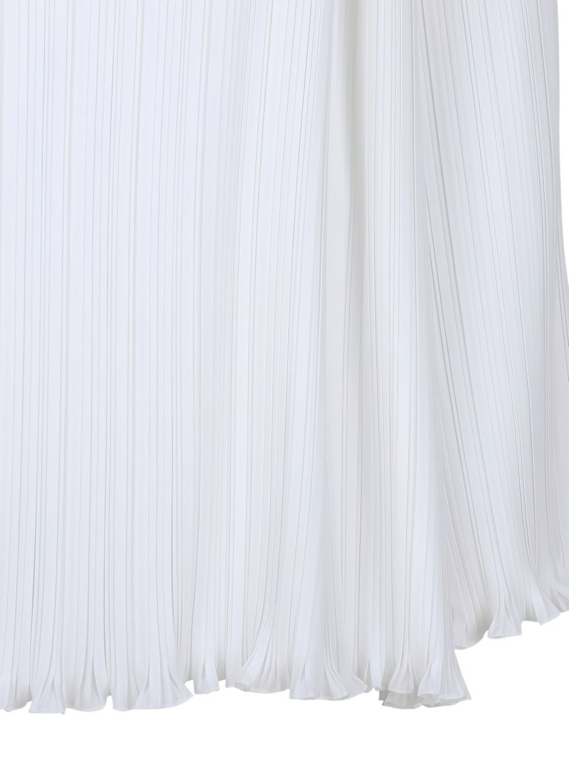 pleated tie neck blouse 4