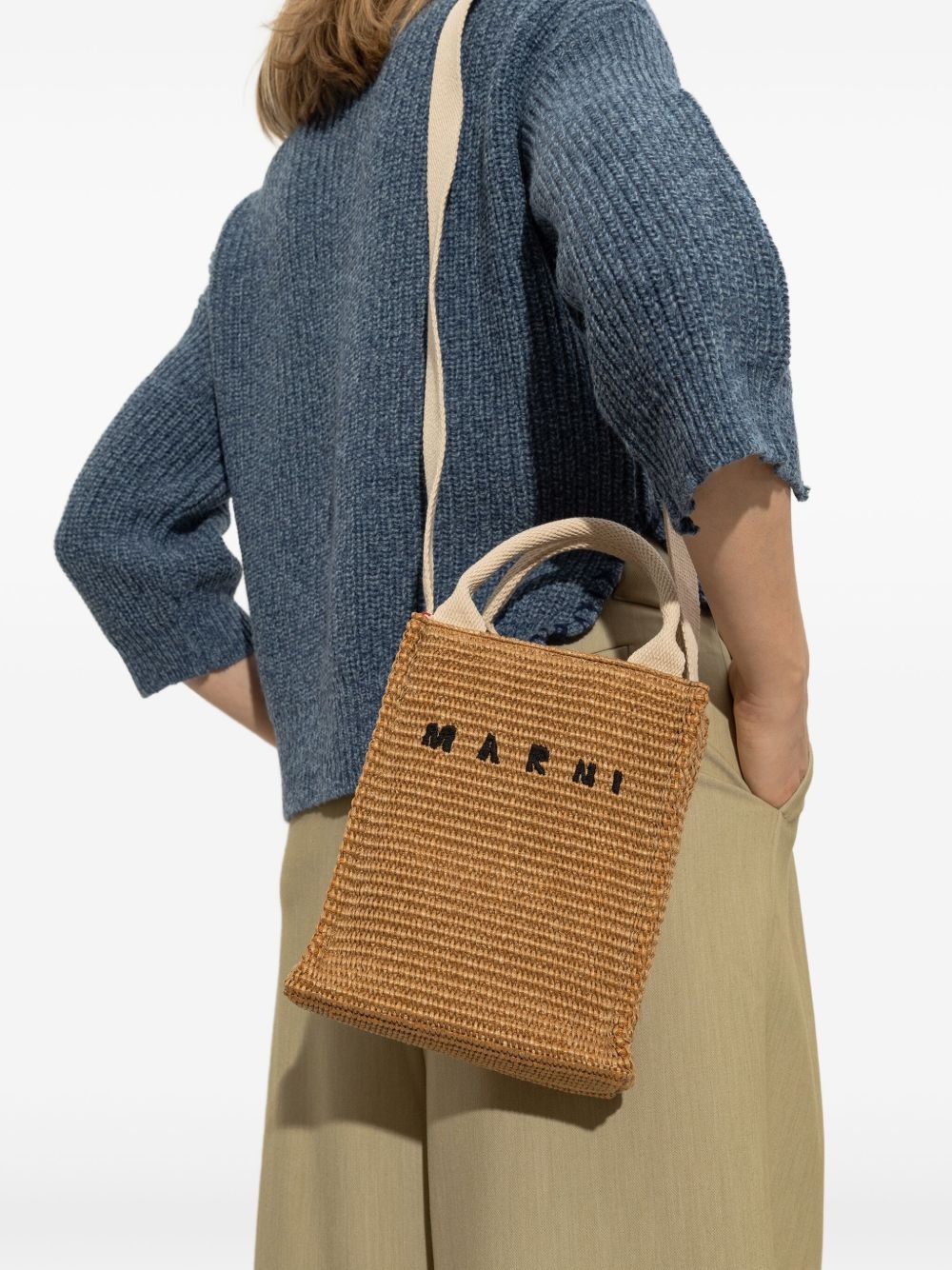 woven raffia tote bag - 2