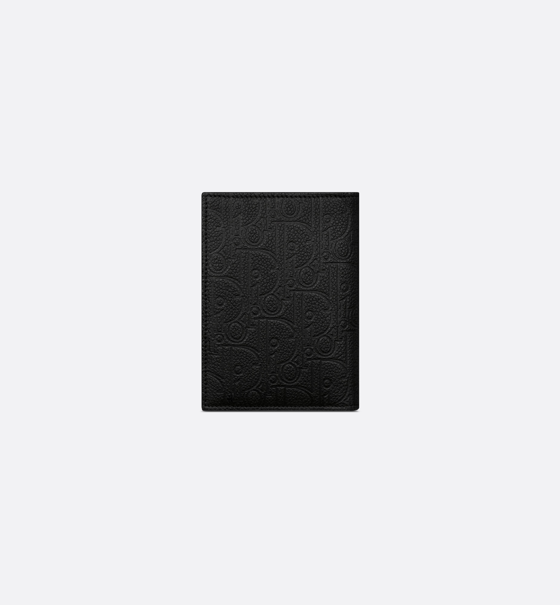 小物 ChristianDior DIORVOLUTE2F Black hyde CD Icon Vertical Bifold Wallet Black Grained Calfskin | DIOR