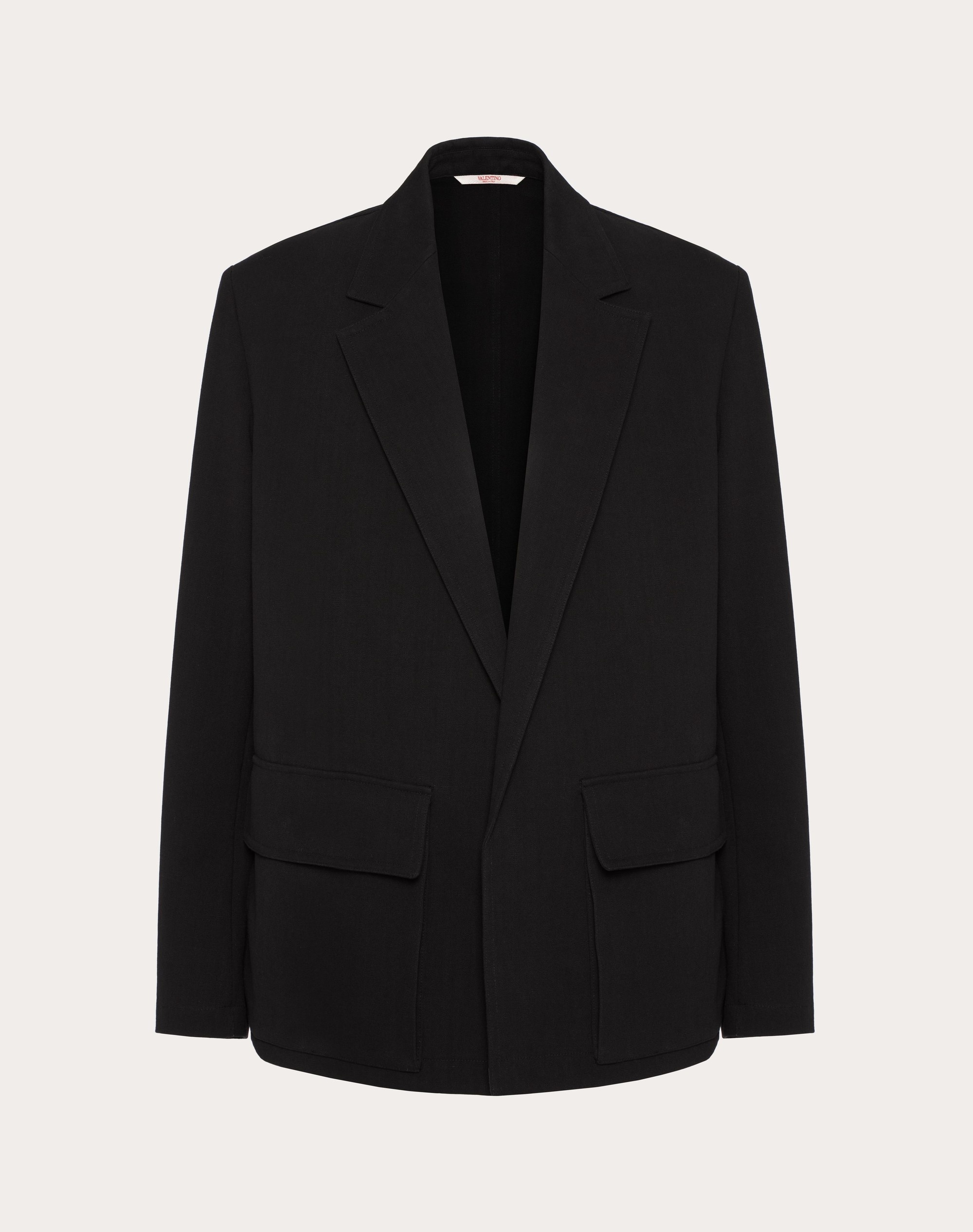 SINGLE-BREASTED COTTON CANVAS JACKET - 1