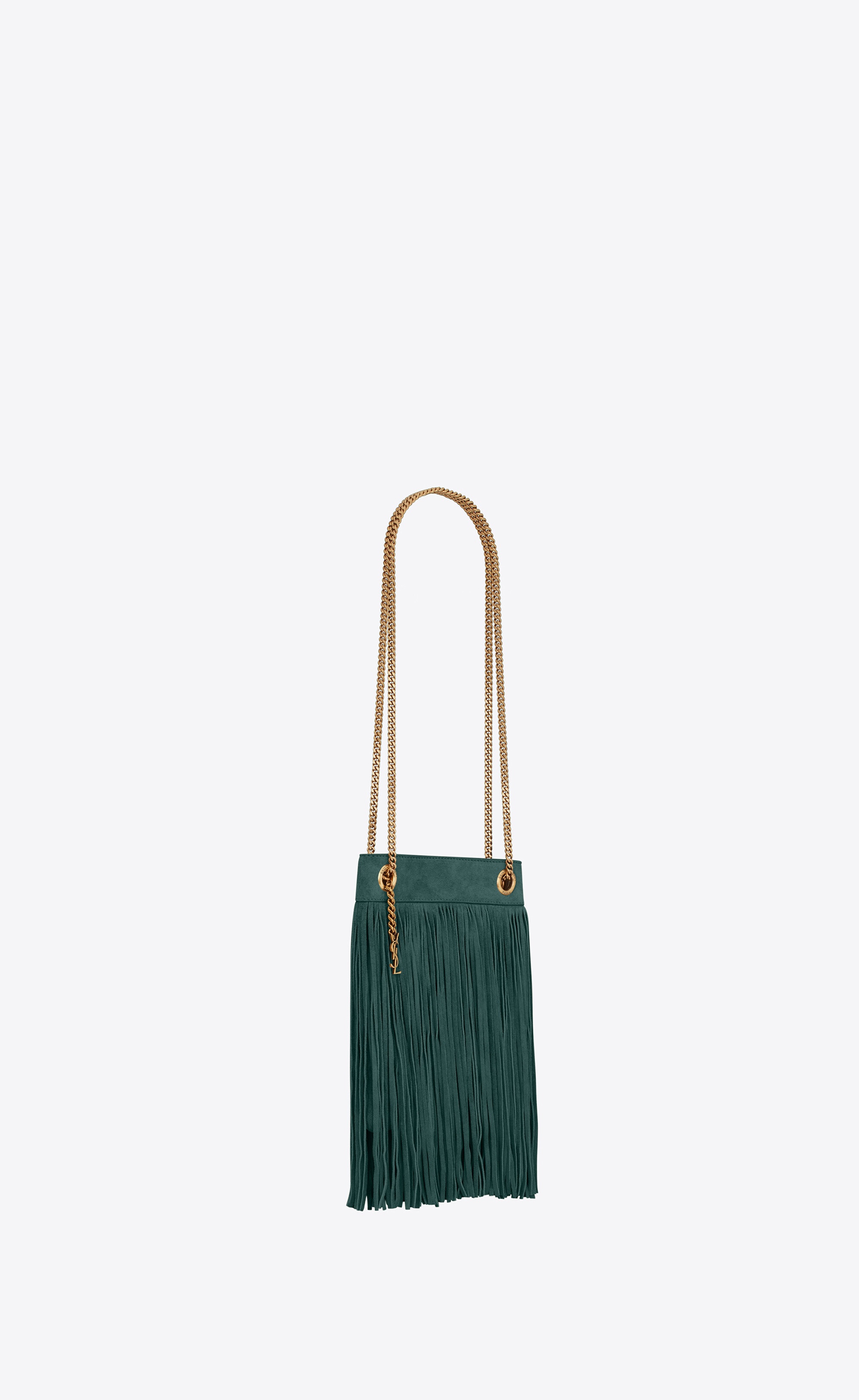 grace small chain bag in suede - 5