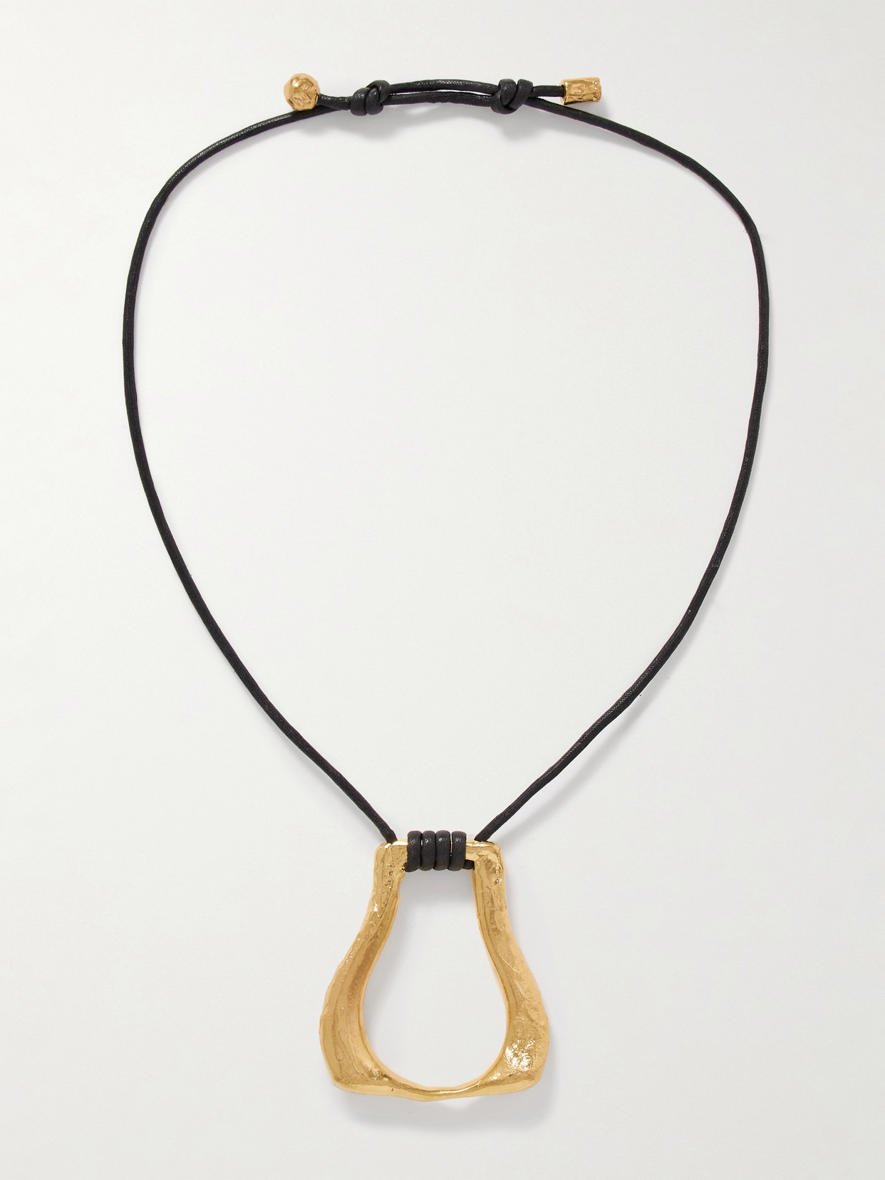 The Link Of Wanderlust Recycled Gold-plated Cord Necklace - 4