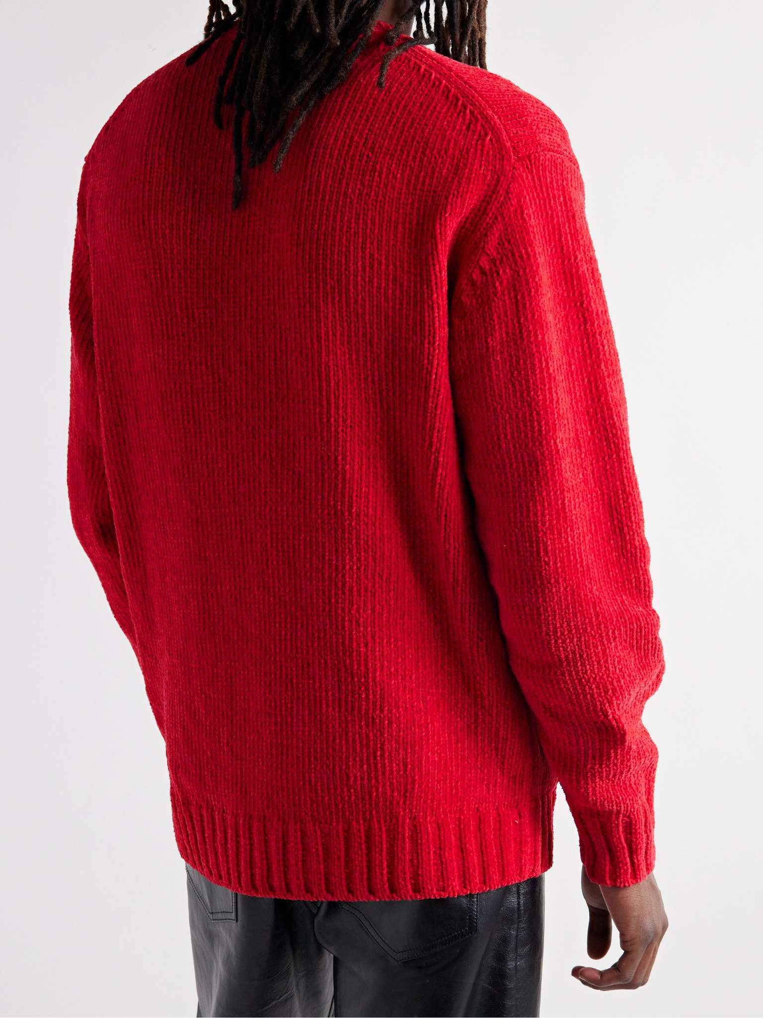 Cotton-Blend Chenille Sweater - 4