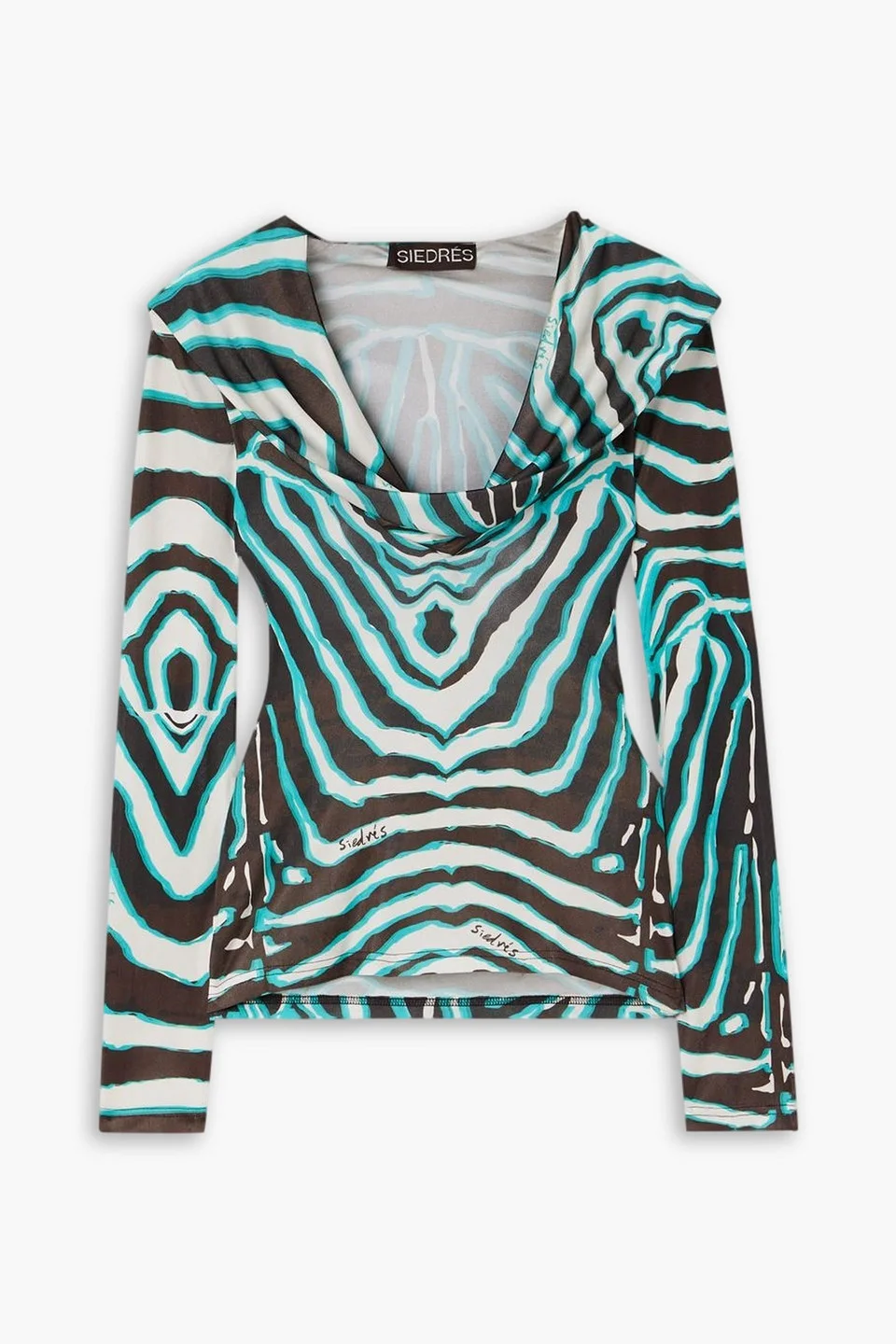 Casey zebra-print satin top - 1