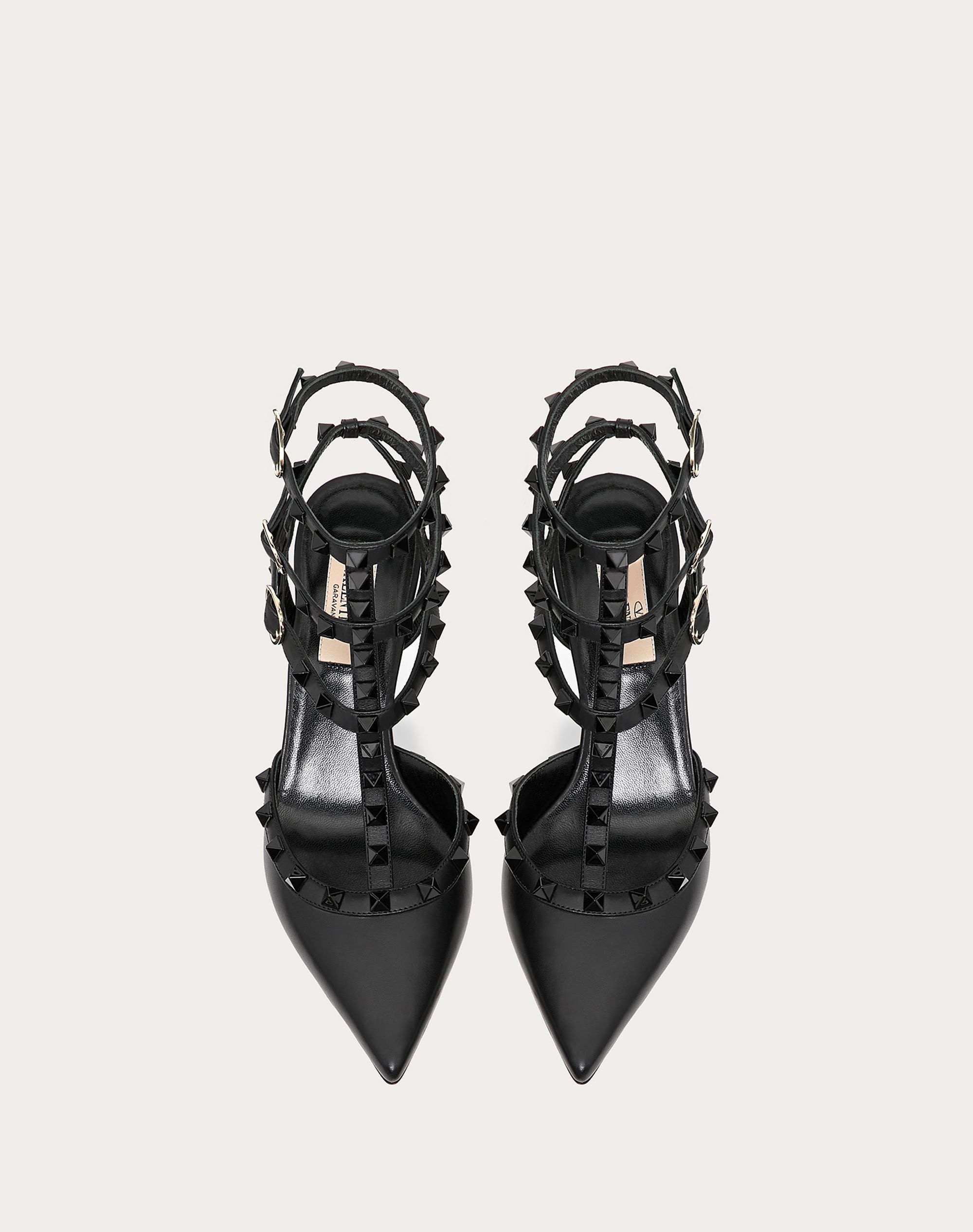 rockstud ankle strap pump with tonal studs 65 mm