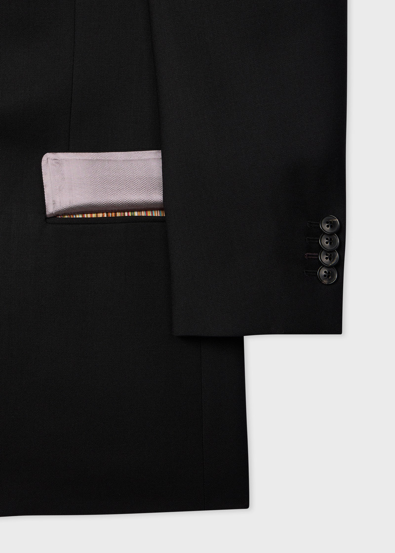 The Soho - Tailored-Fit Black Wool 'A Suit To Travel In' Suit 12