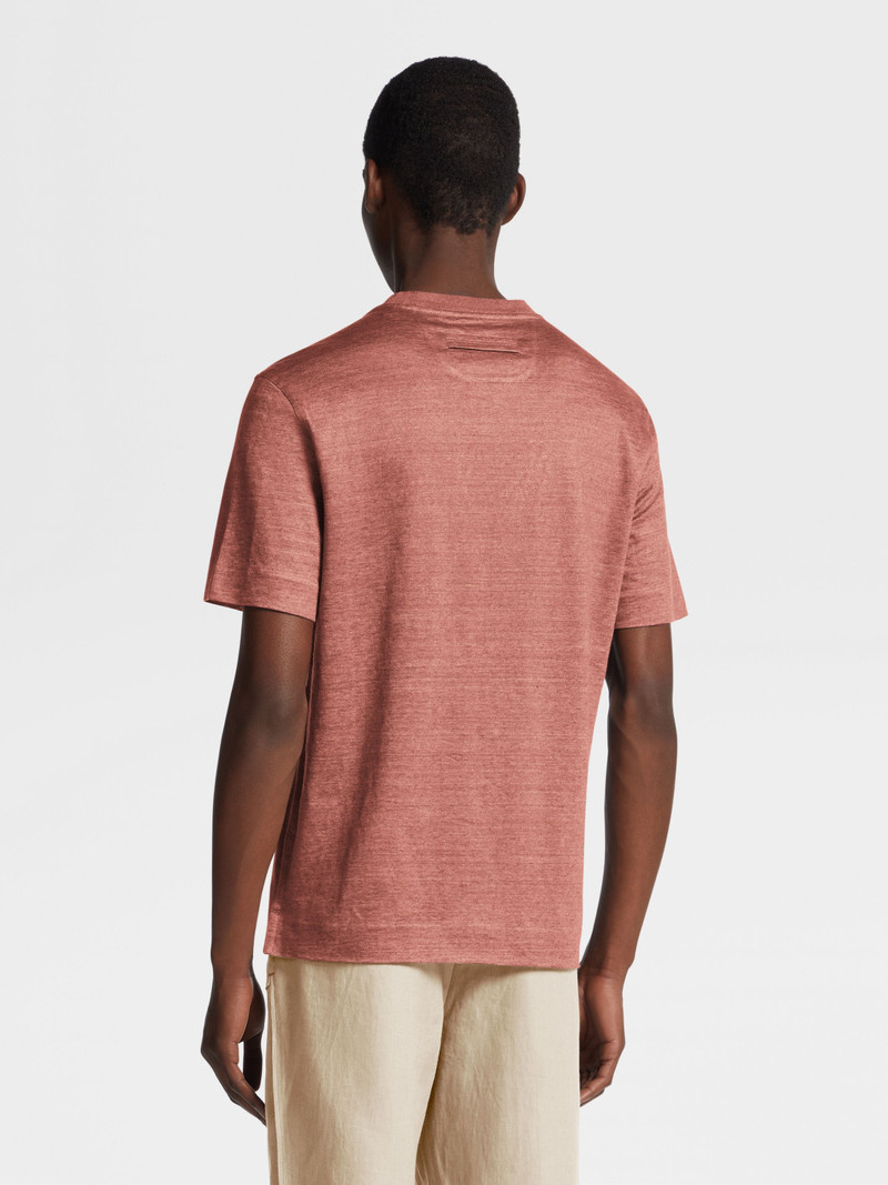 DUST PINK LINEN T-SHIRT 3