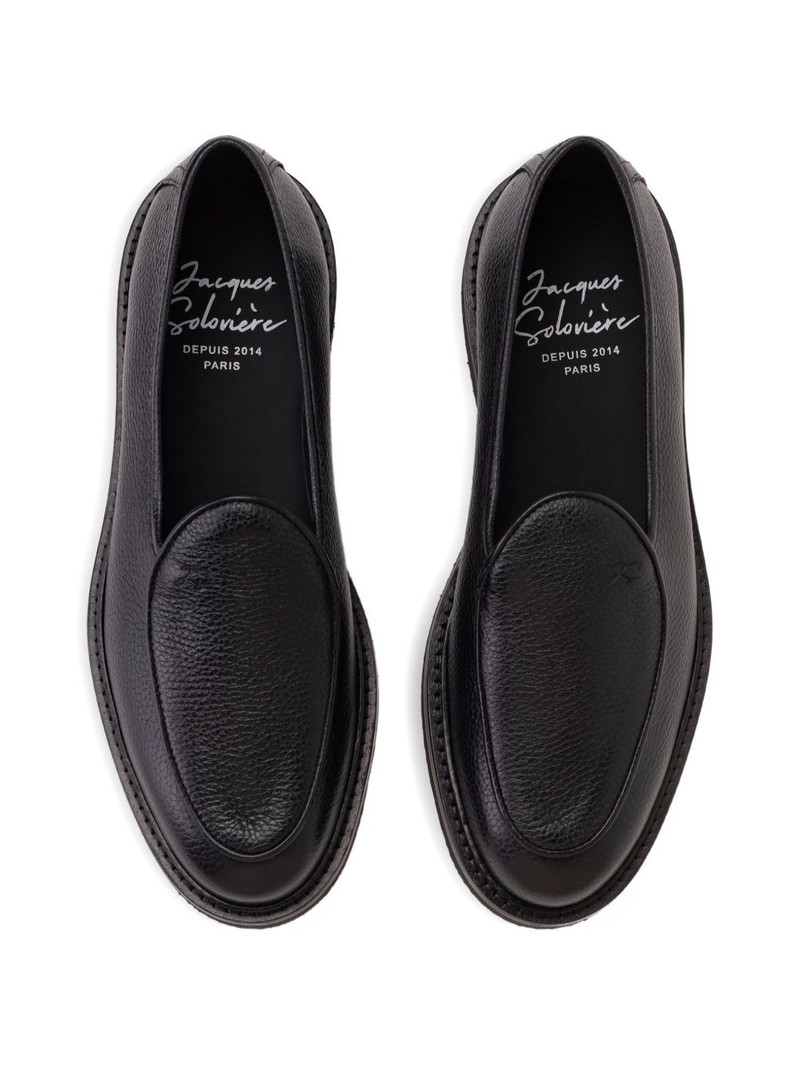 Alexis pebbled-leather loafers 4