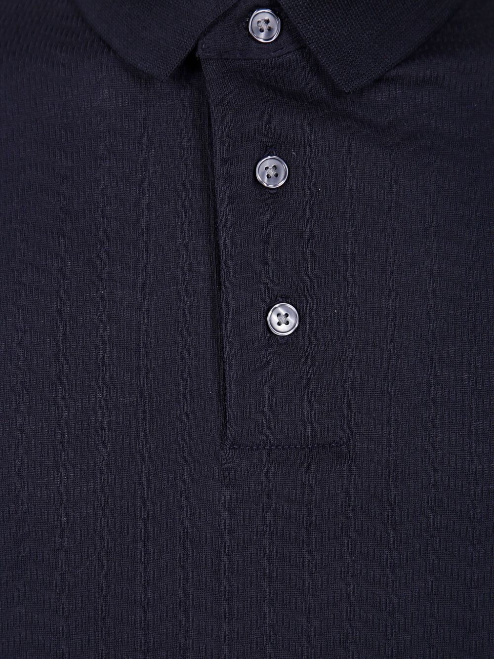 front button-fastening cotton polo shirt - 3
