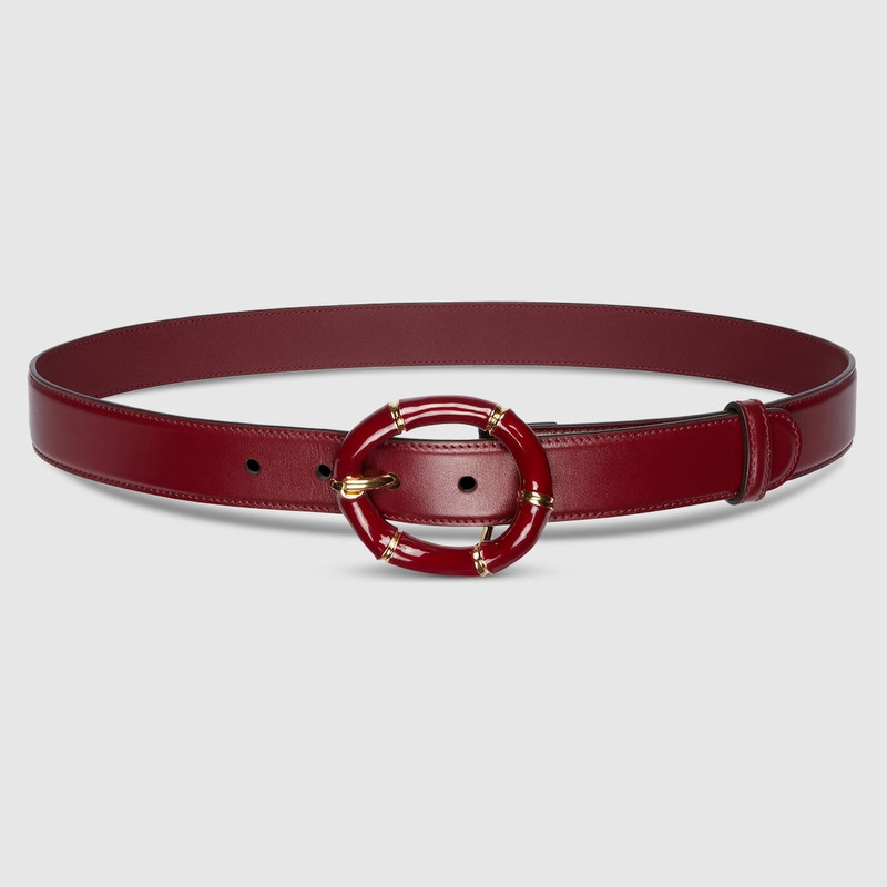 Belt with round bamboo buckle 1