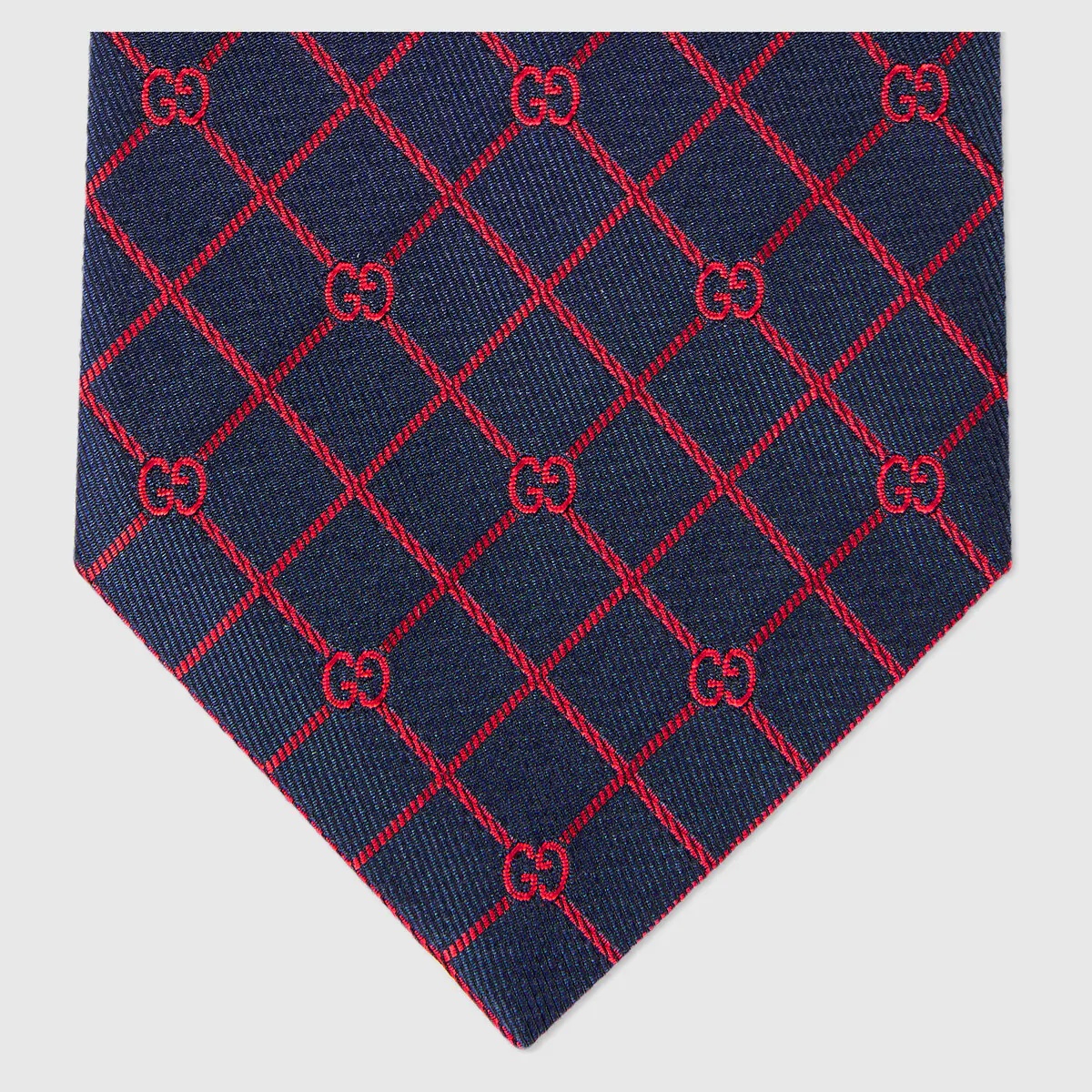 GG check silk jacquard tie - 3