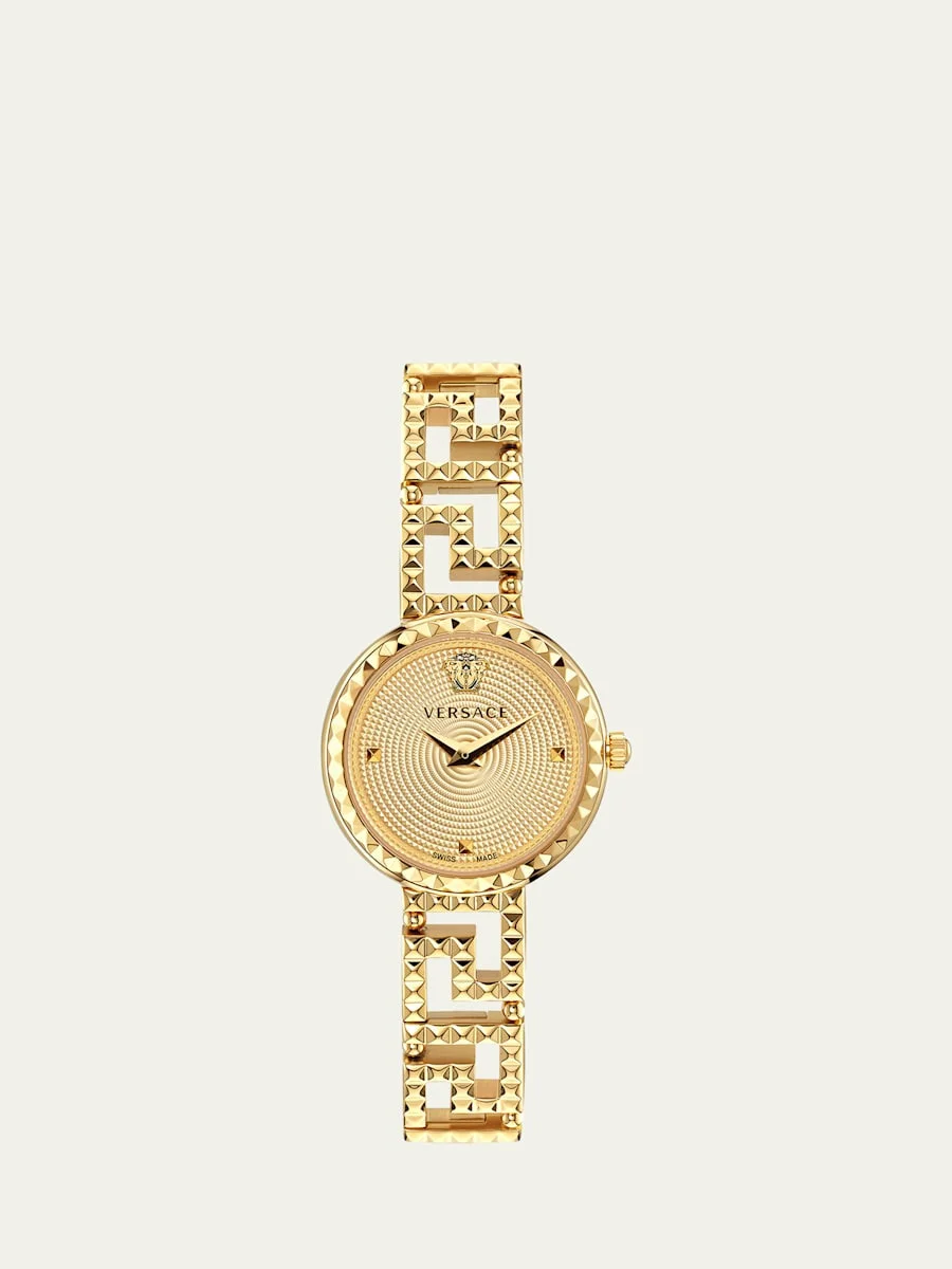 28mm Greca Goddess Watch with Bracelet Strap, Gold Plated - 1