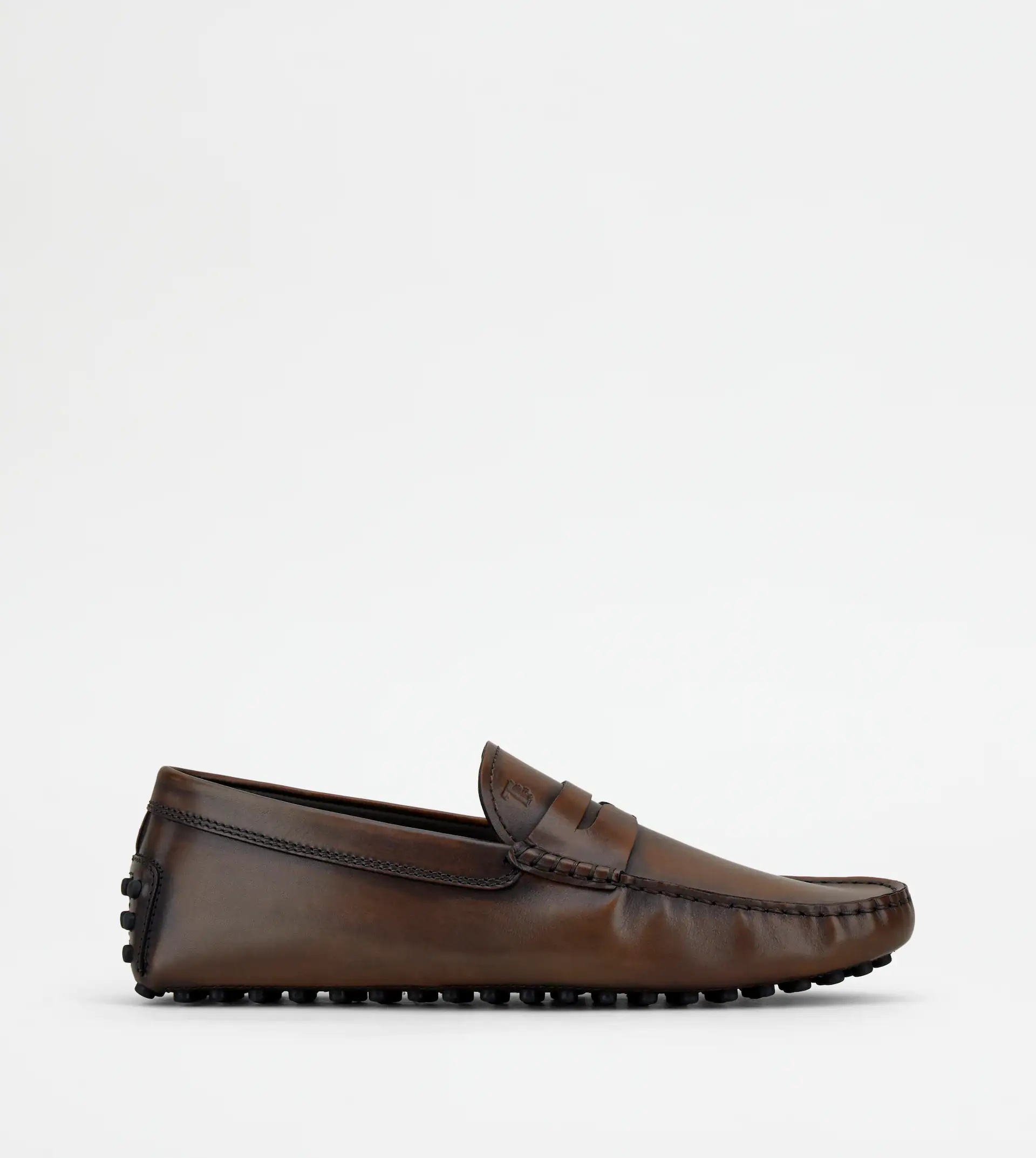 GOMMINO DRIVING SHOES IN LEATHER - BROWN - 1