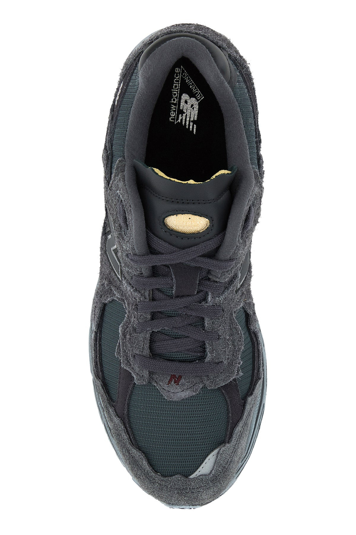 Dark grey suede and mesh 2002R sneakers - 4