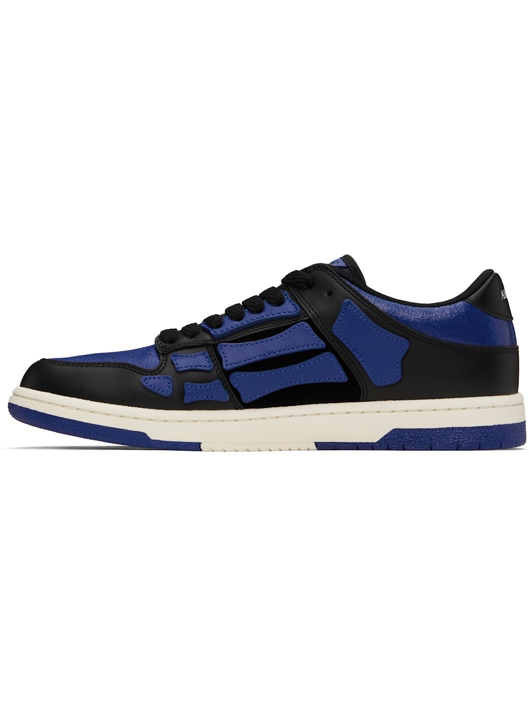 Black & Blue Skel-Top Low Sneakers - 3