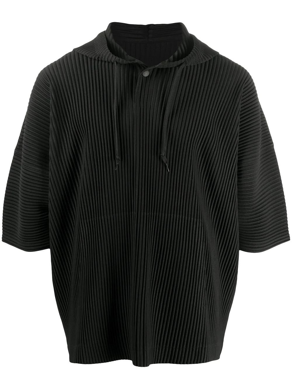 micro pleated hoodie - 1