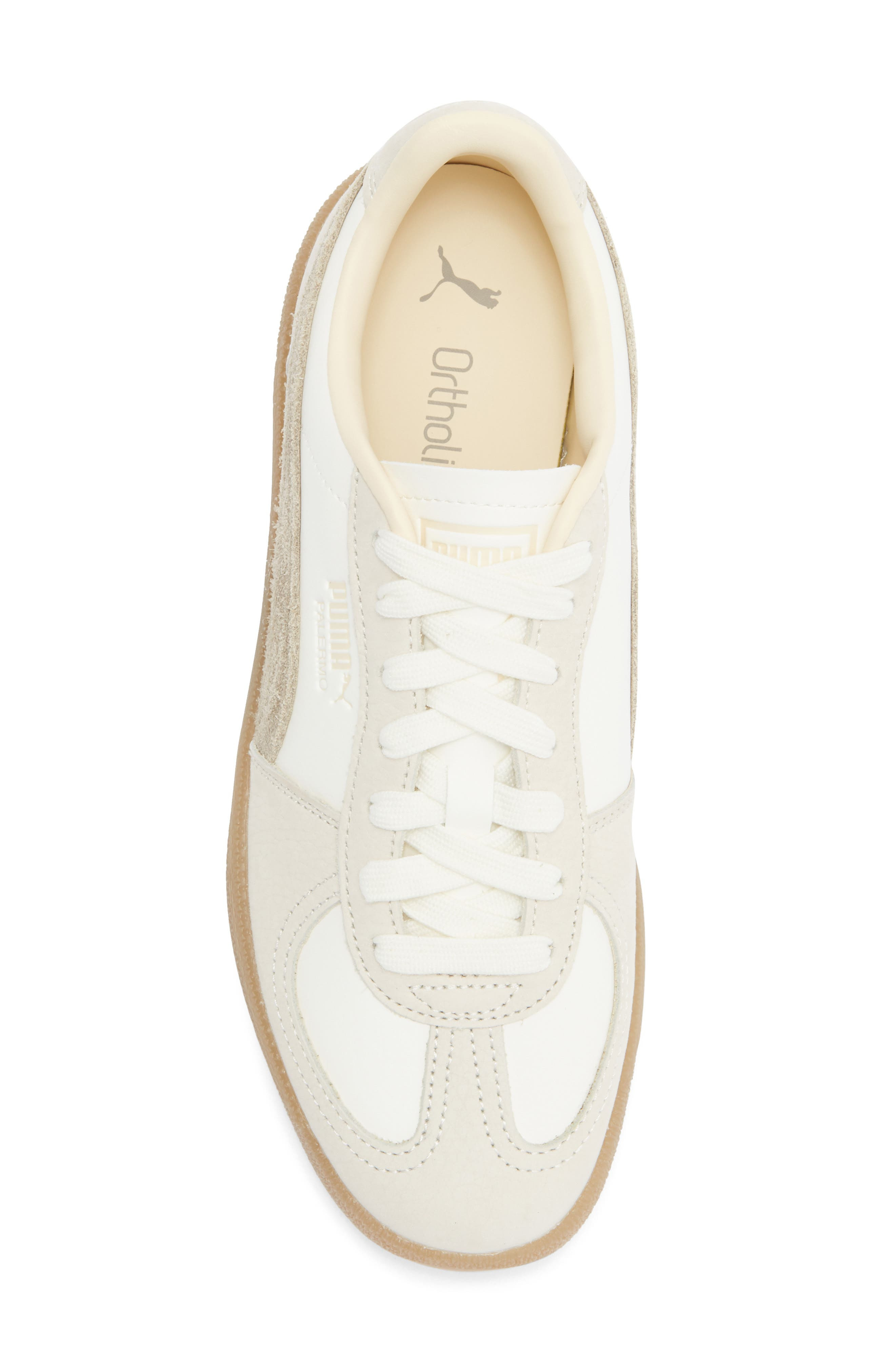 PUMA Palermo Elevata Platform Sneaker in Warm White/Chocolate Chip at Nordstrom - 5