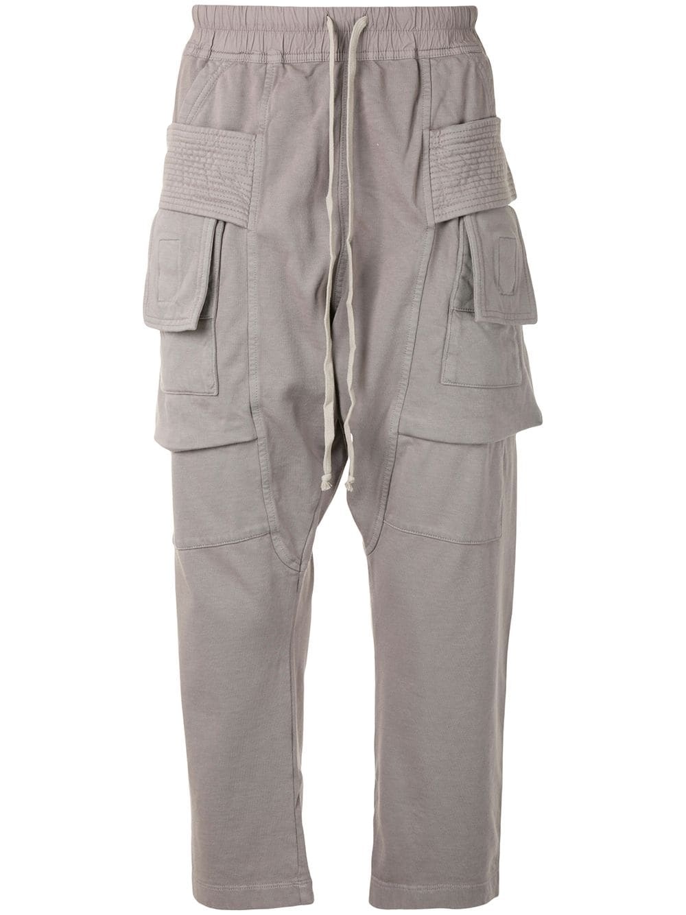 drawstring waist cargo pants - 1