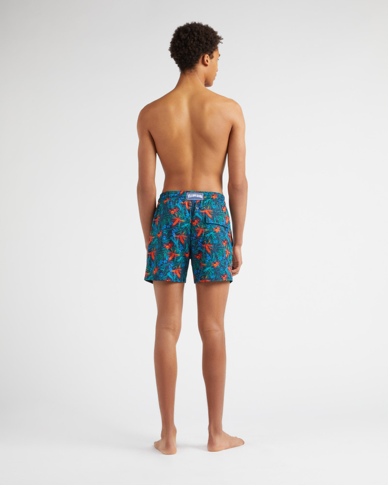 MEN STRETCH SHORT SWIM SHORTS TROPICAL FLOWERS 3