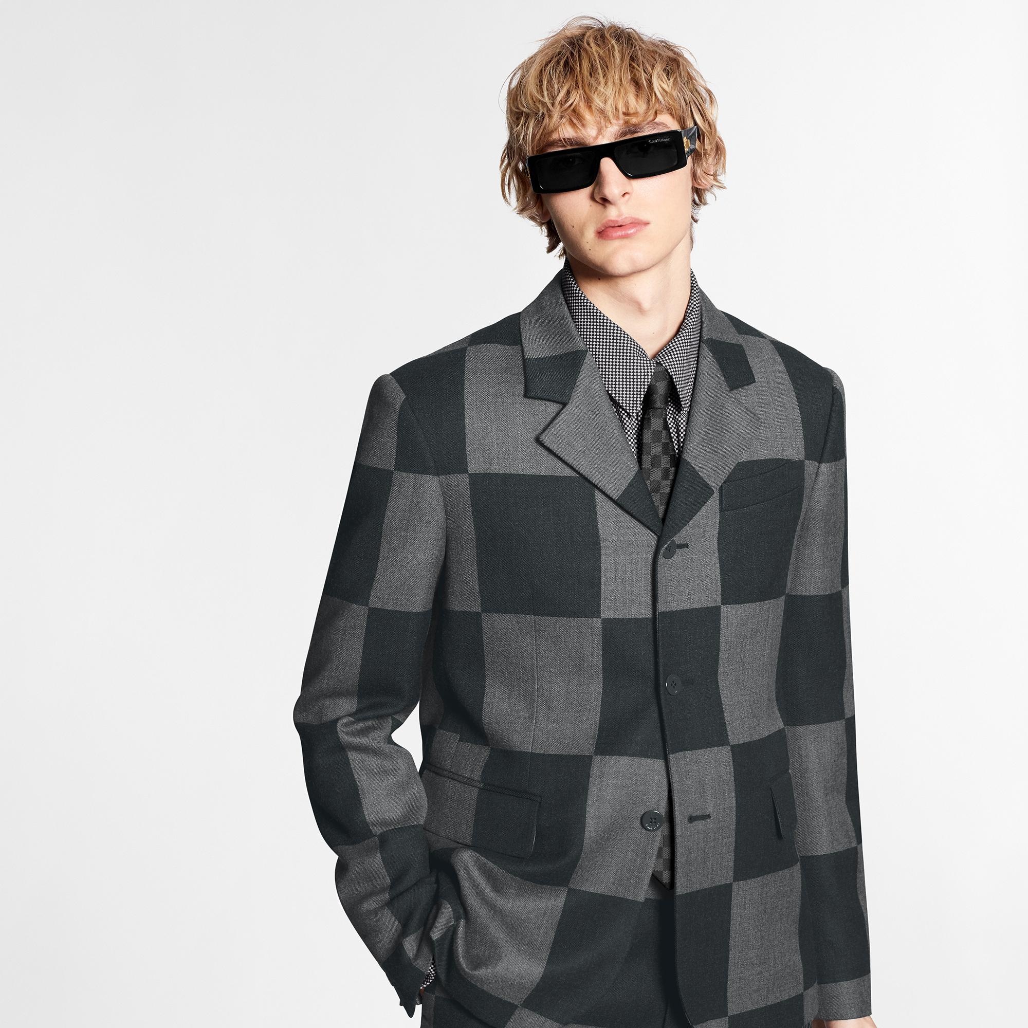 Giant Damier 3-Button Jacket - 4