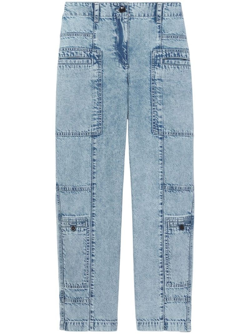 high-rise straight-leg jeans - 1