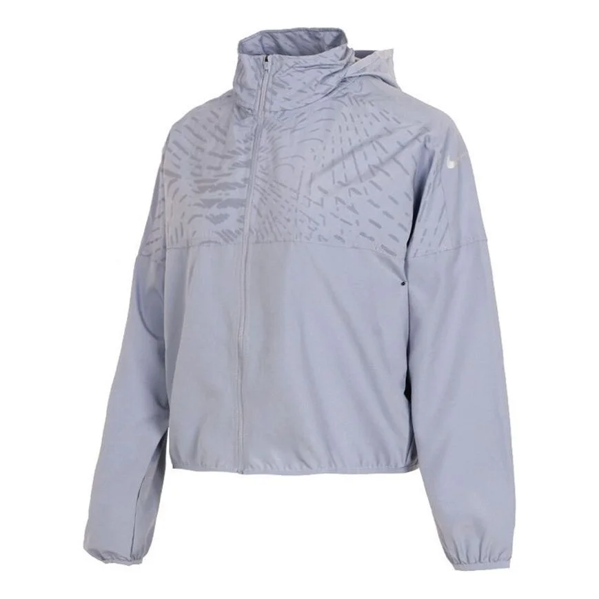 (WMNS) Nike Sports Training Running Casual Hooded Jacket Light Blue DD6463-519 - 1