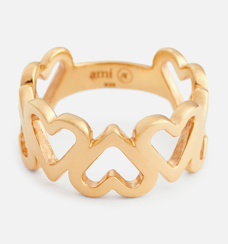 AMI Paris Upside Down Hearts Ring outlook