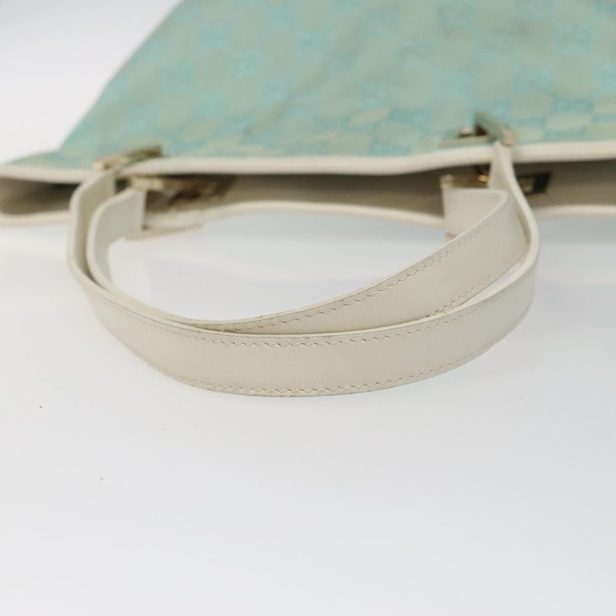 GUCCI GG Canvas Tote Bag Light Blue Gold 002 002 - 7
