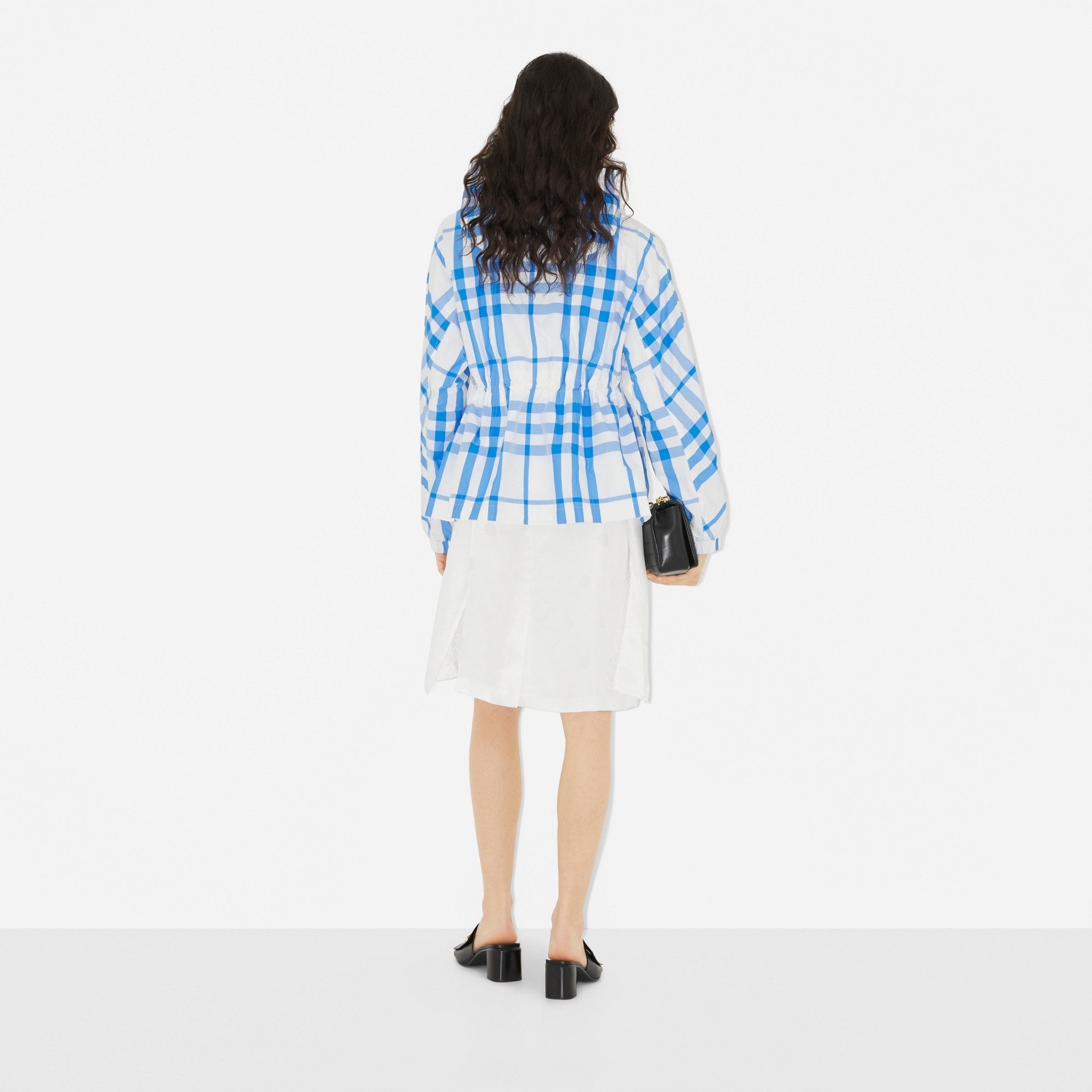 Check Nylon Hooded Jacket - 4