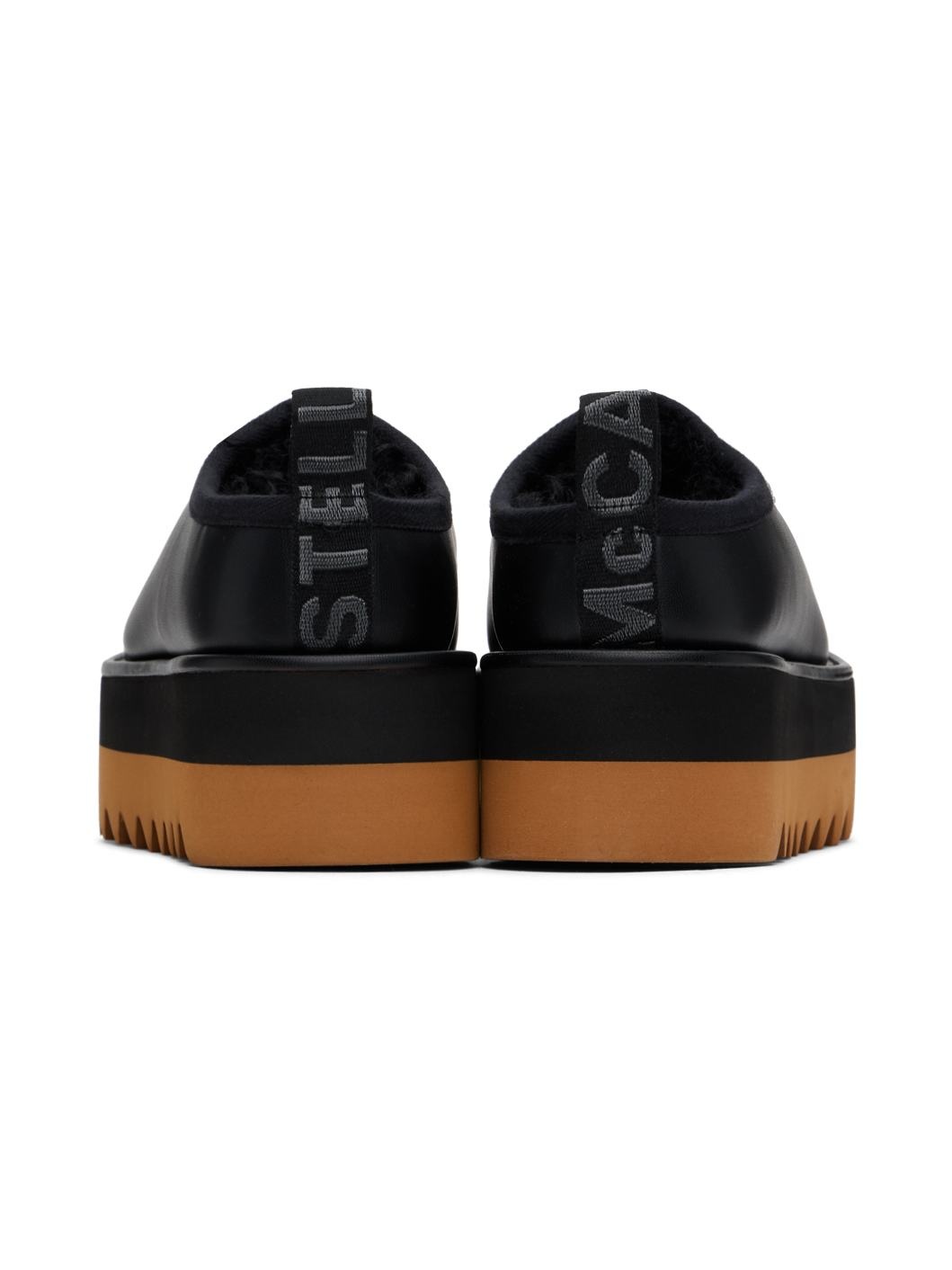 Black Sneak-Elyse Platform Slippers - 2