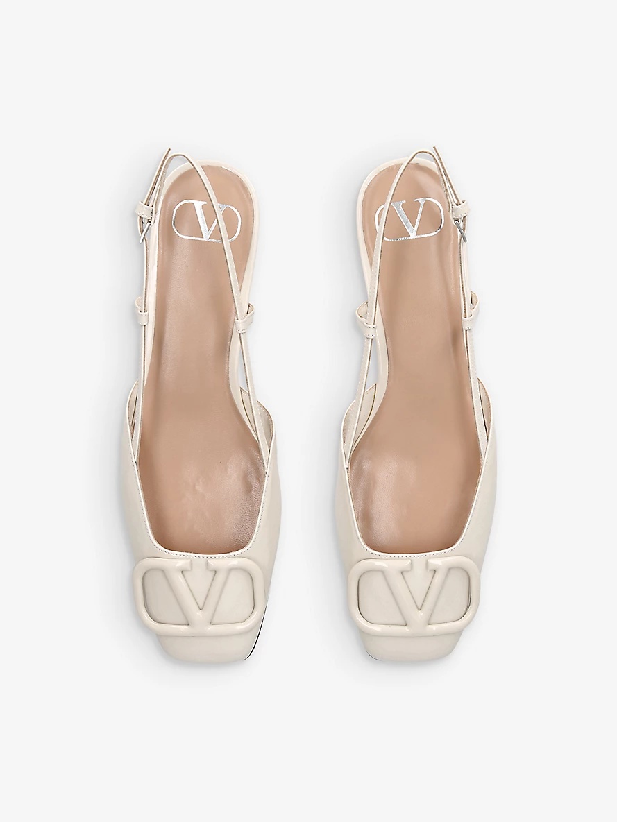 VLOGO brand-plaque patent-leather pumps - 2