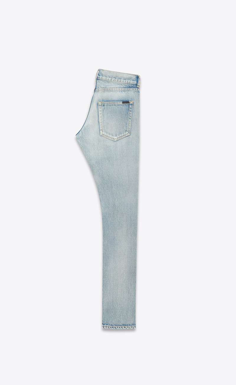 SAINT LAURENT slim-fit jeans in santa monica blue denim outlook