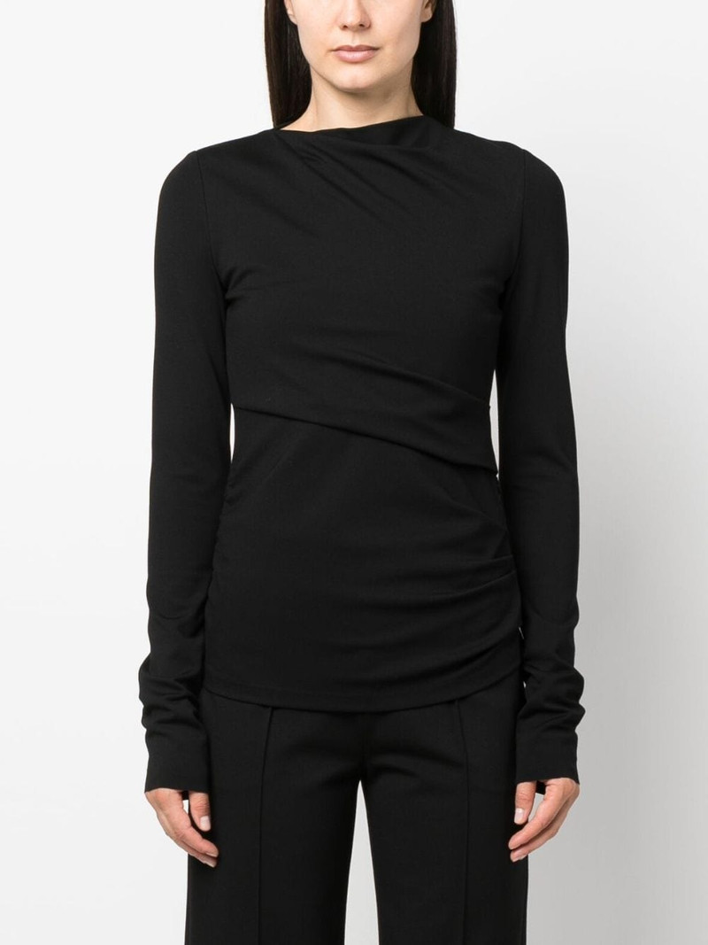 ruched-detail long-sleeve top 3