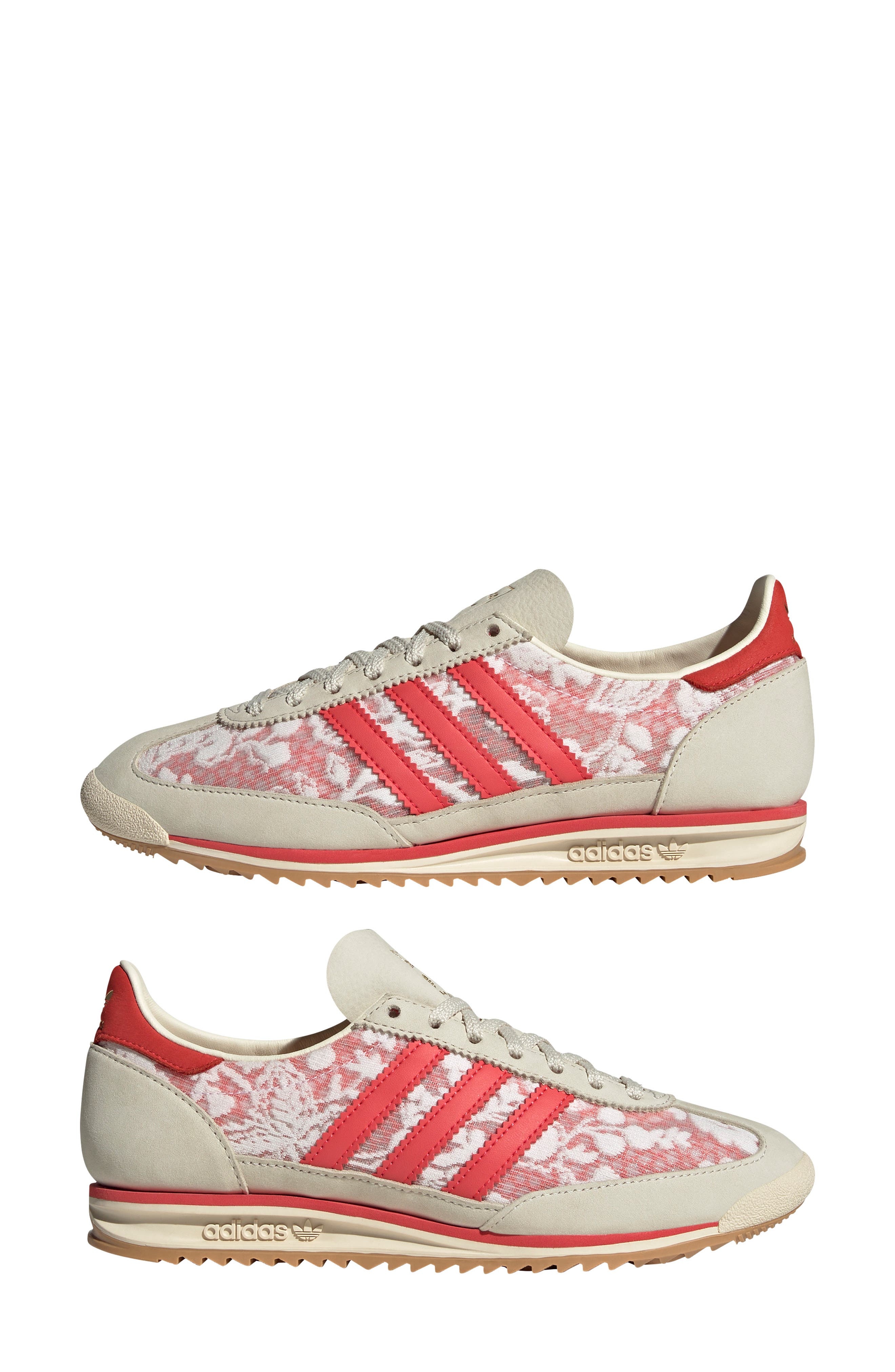 adidas x Liberty London SL 72 OG Sneaker in White/Cream White/Scarlet at Nordstrom - 7