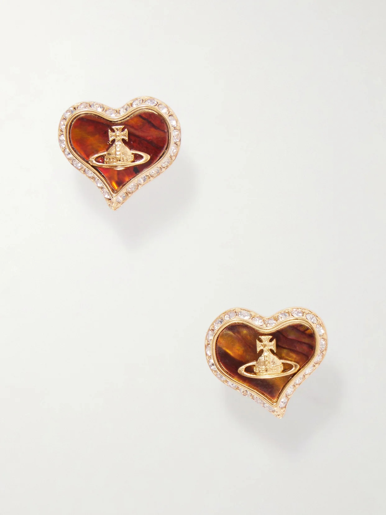 Petra Gold-tone, Crystals And Mother-of-pearl Earrings - 1