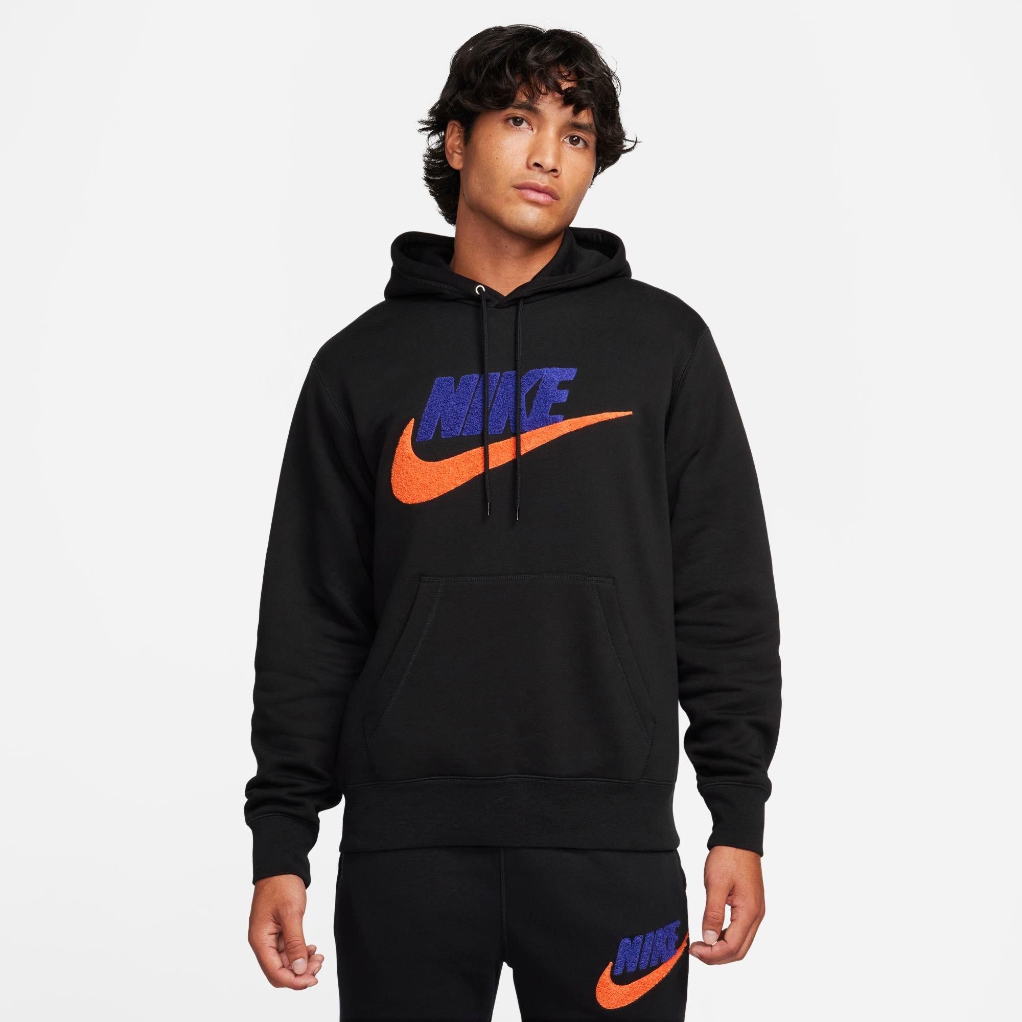 MEN'S NIKE CLUB FLEECE CHENILLE FUTURA PULLOVER HOODIE - 1