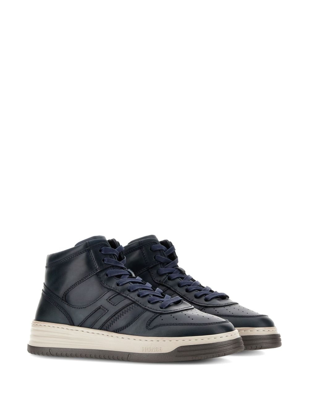 H630 logo-patch leather sneakers - 2