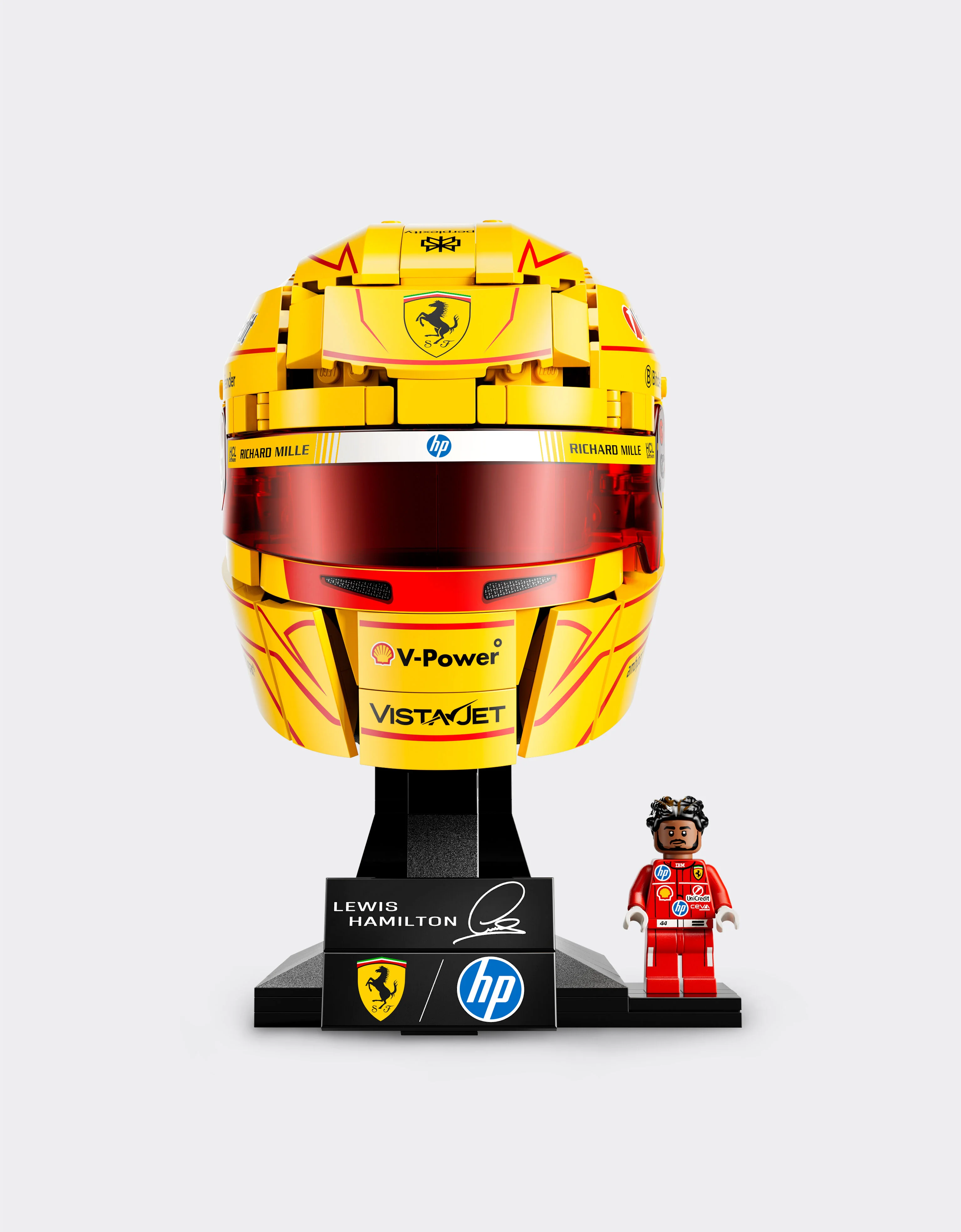 LEGO® Editions Scuderia Ferrari HP Display Set – Lewis Hamilton Helmet and Minifigure - 1